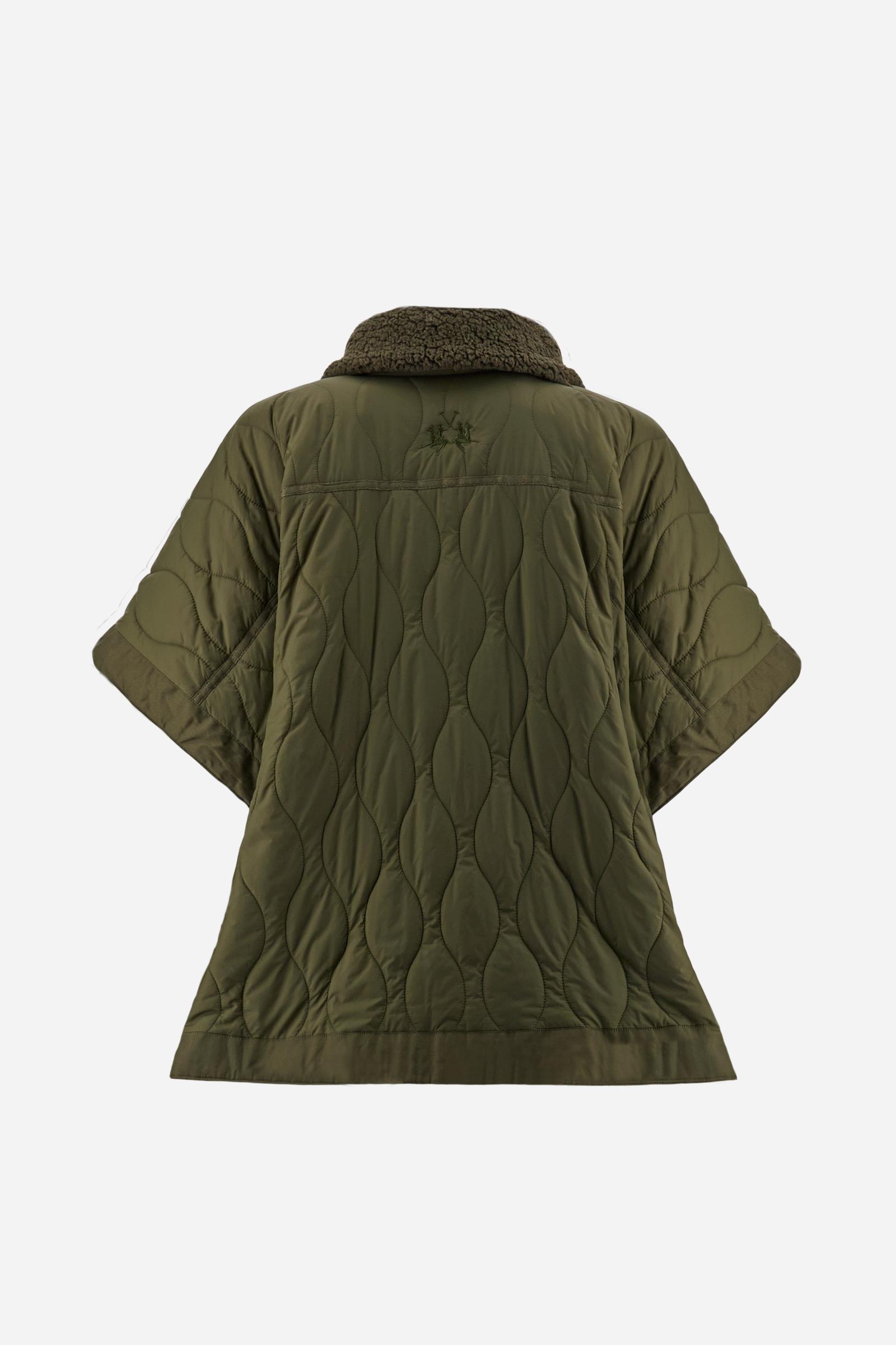 Short women's quilted nylon cape - Desideria