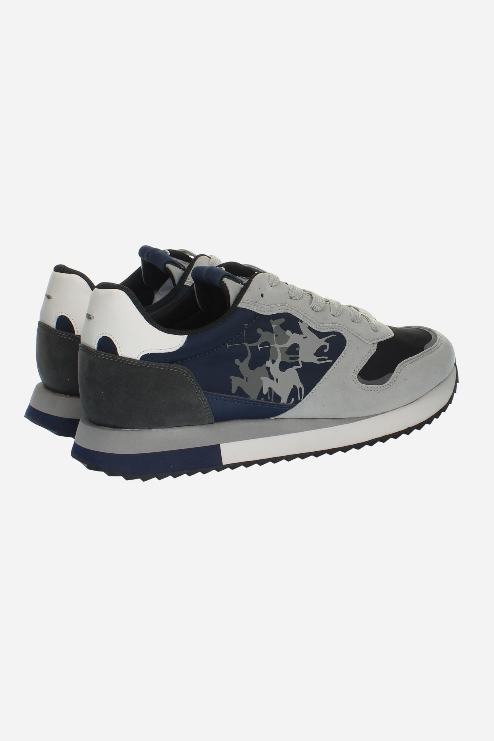 La Bombonera trainers boast a bold design, two-tone platform soles and suede and technical fabric inserts. Performance and style with a strong personality. - GRAY/BLACK