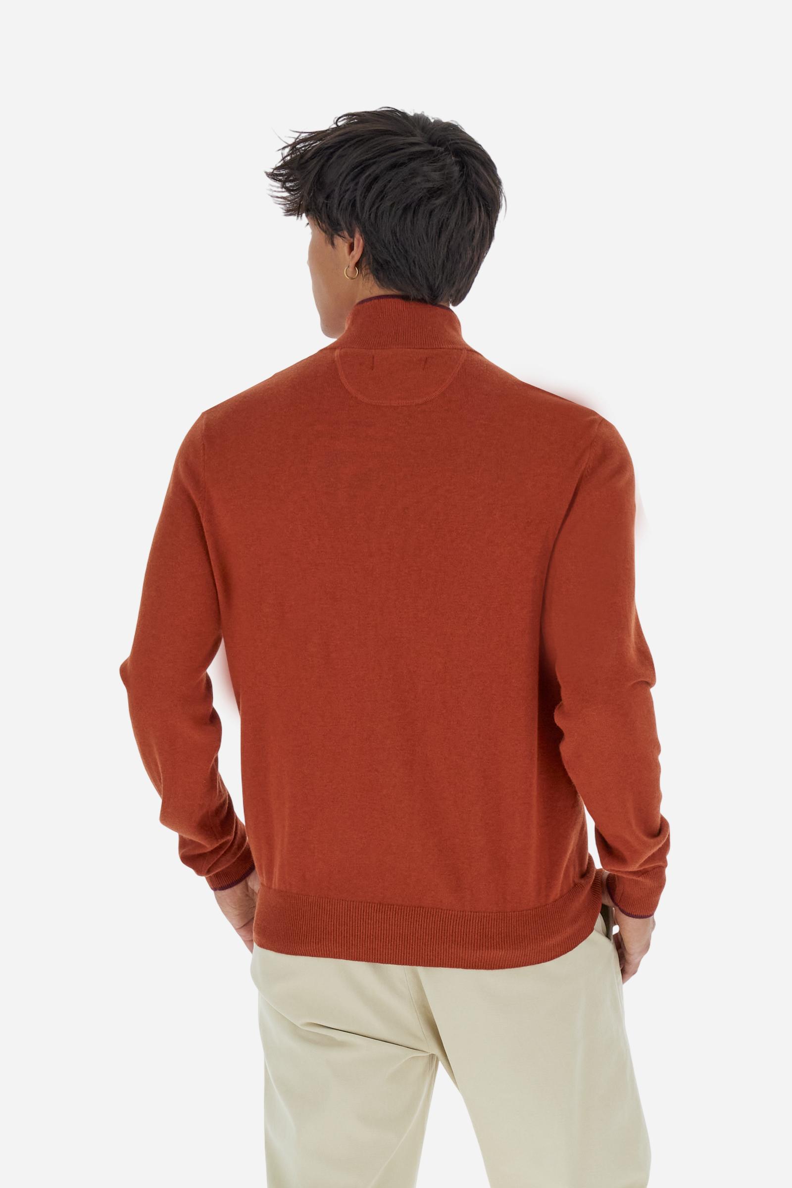 Maglione uomo a collo alto con zip in lana - Breehan