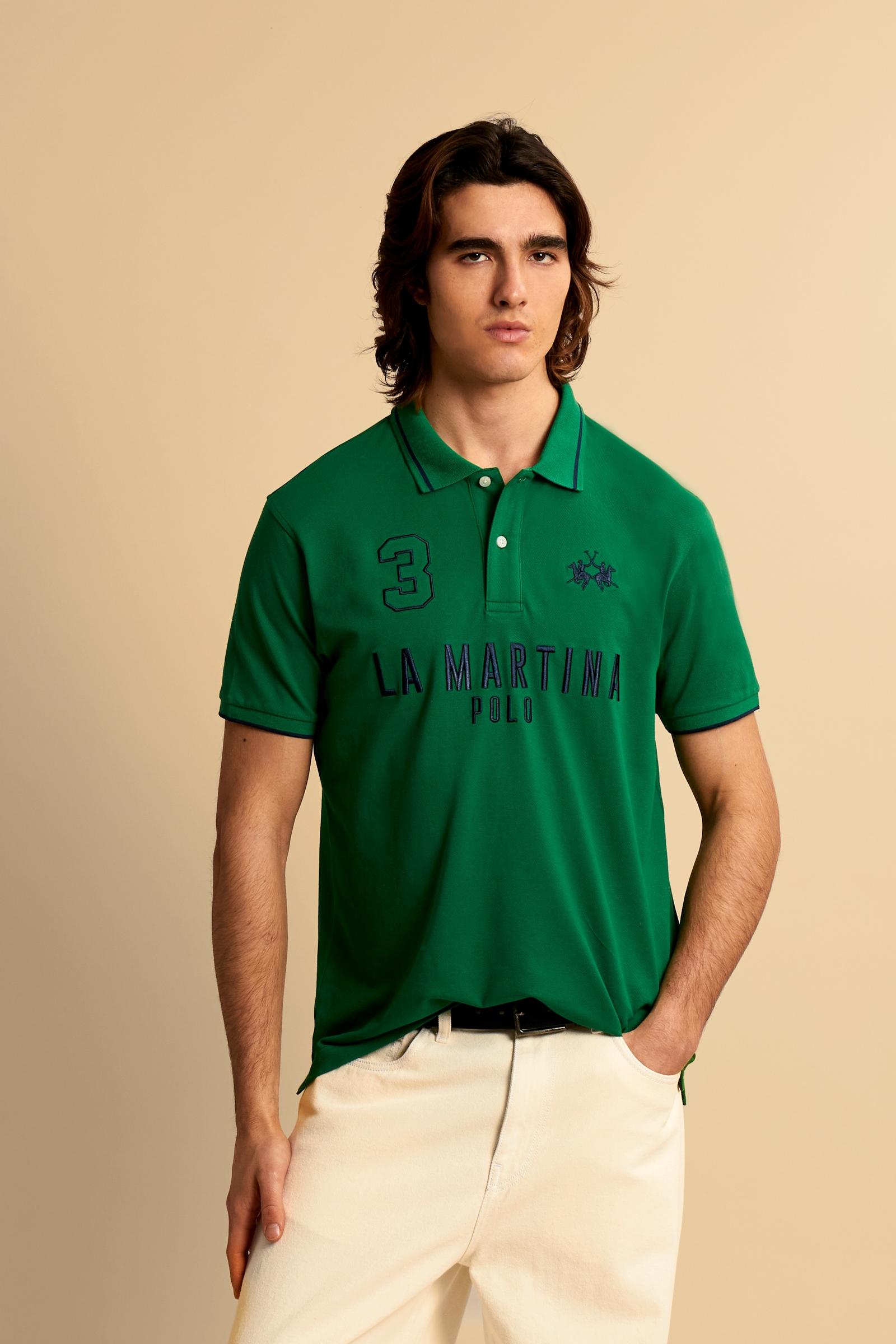 Men's short sleeve polo in stretch piqué Iconic - Yeshayahu