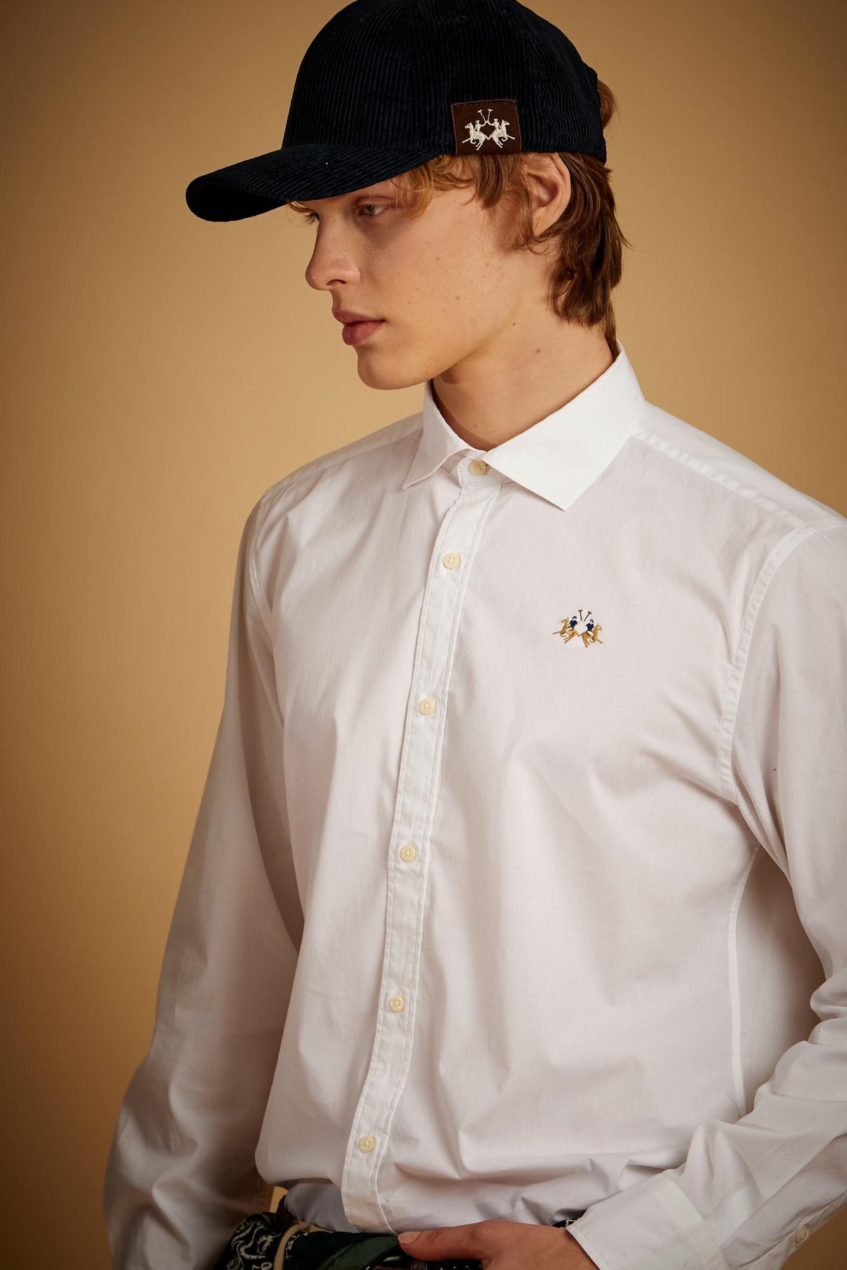 Camicia uomo regular fit popeline logo tricolor - Carlos