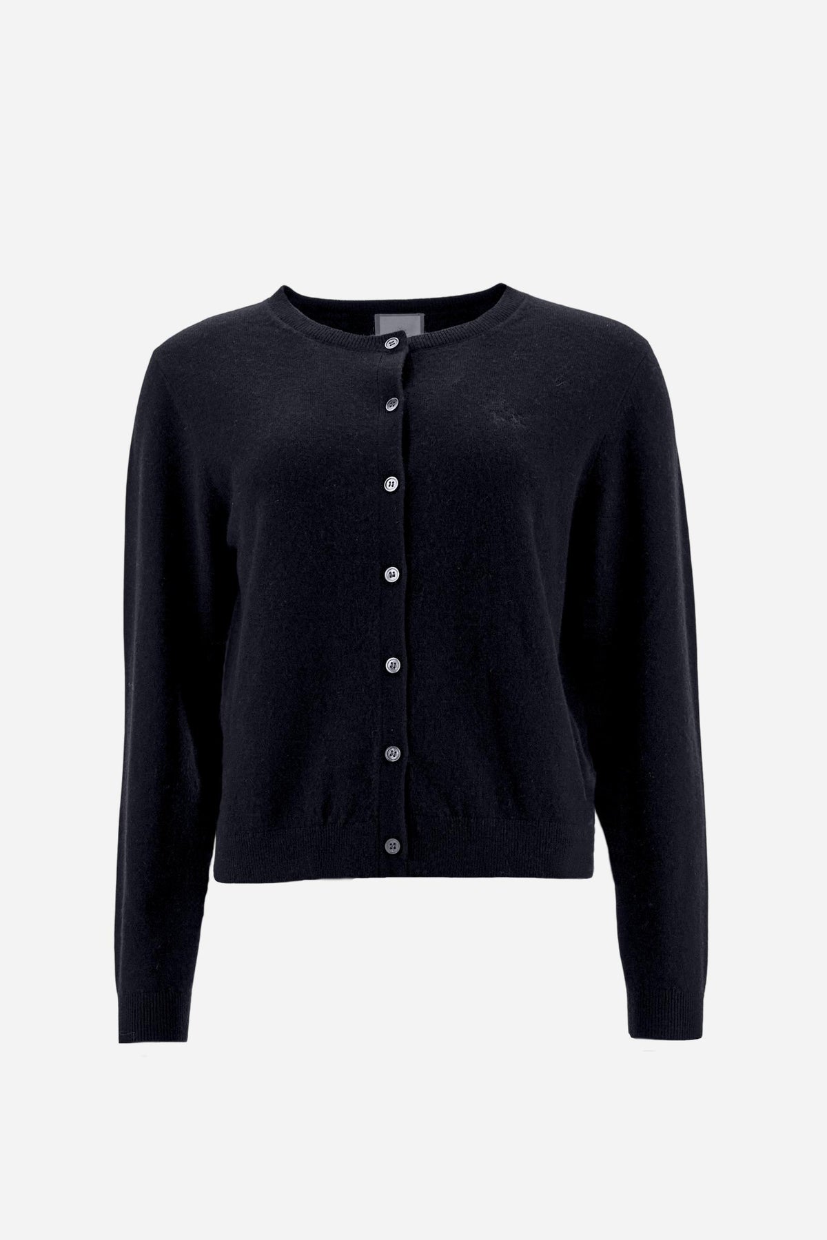 Women's crew neck cardigan in lambswool - Ervina