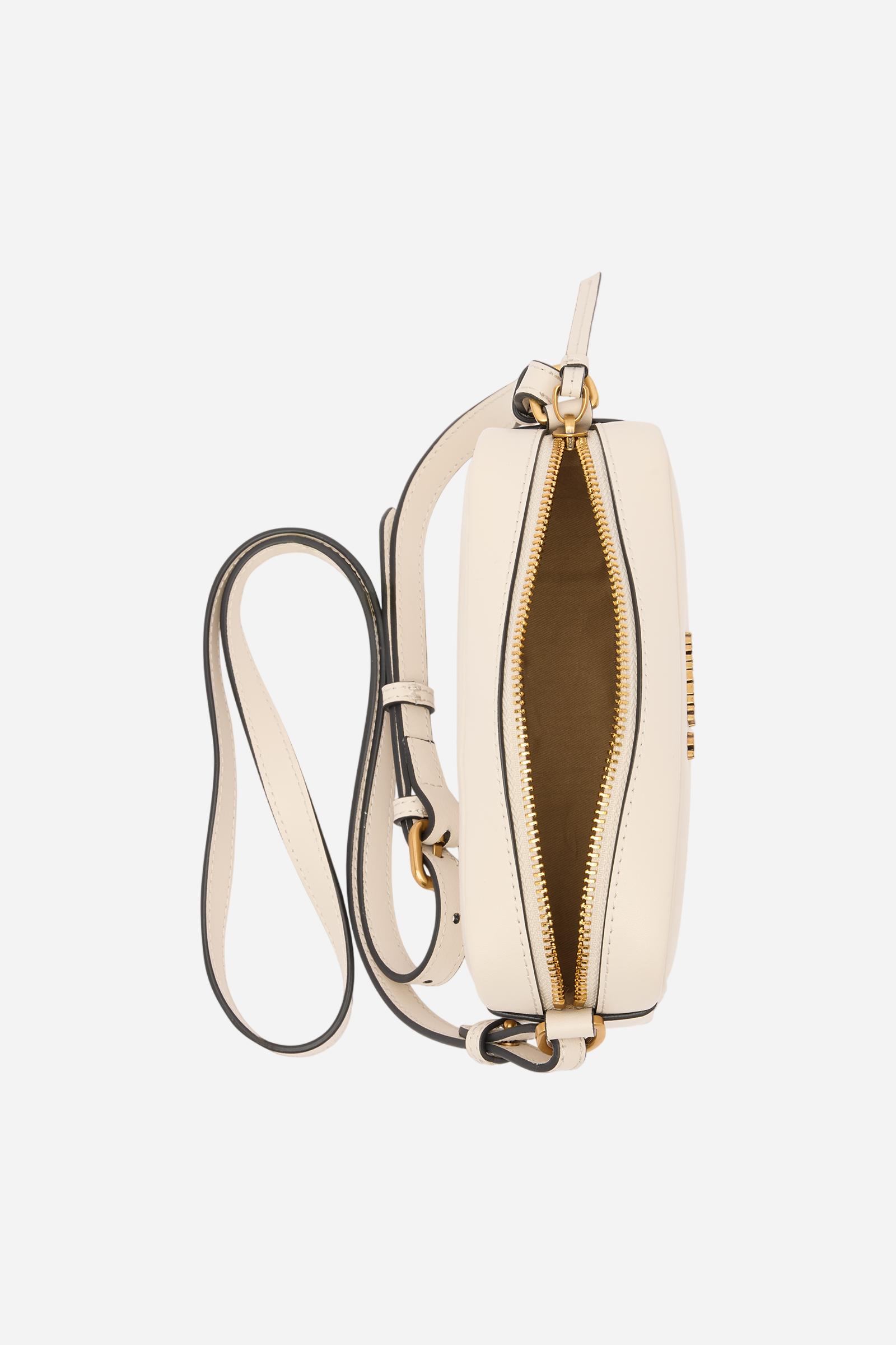 Calfskin leather clutch with metal chain – Camera Case Small