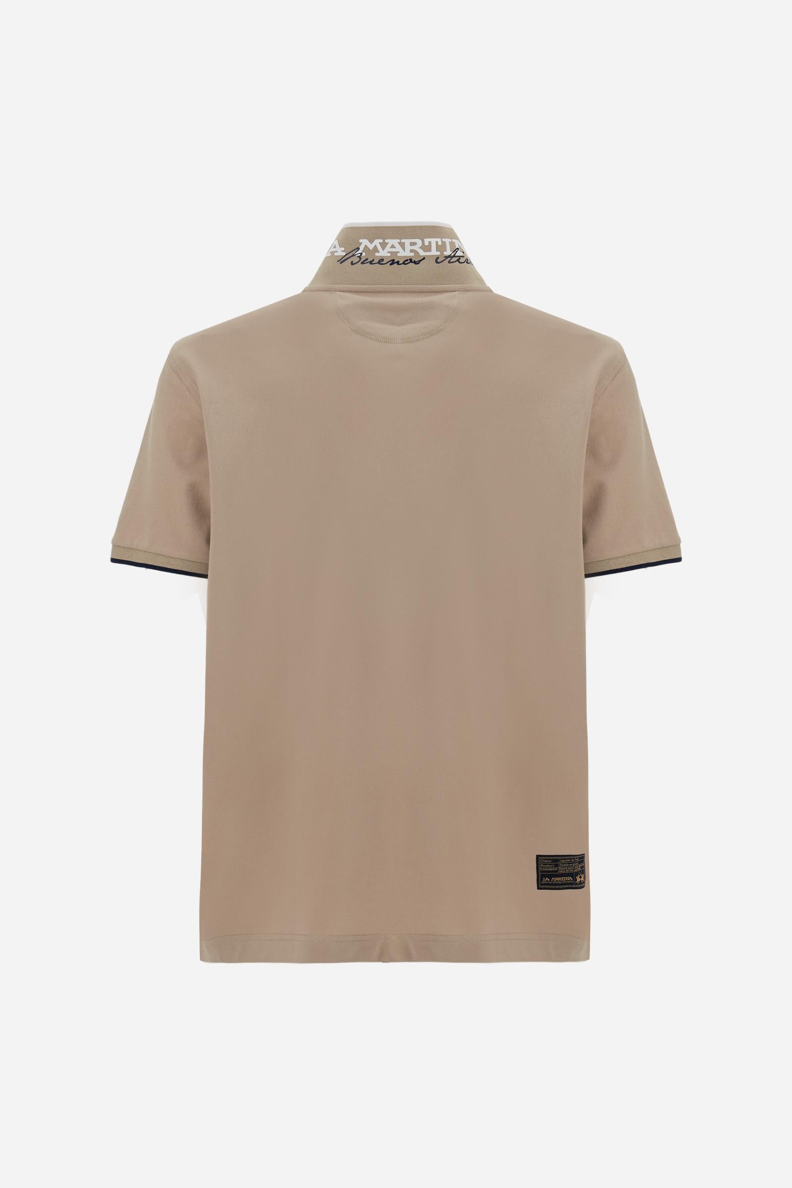 Men’s regular fit stretch piqué polo shirt Essential – Russell