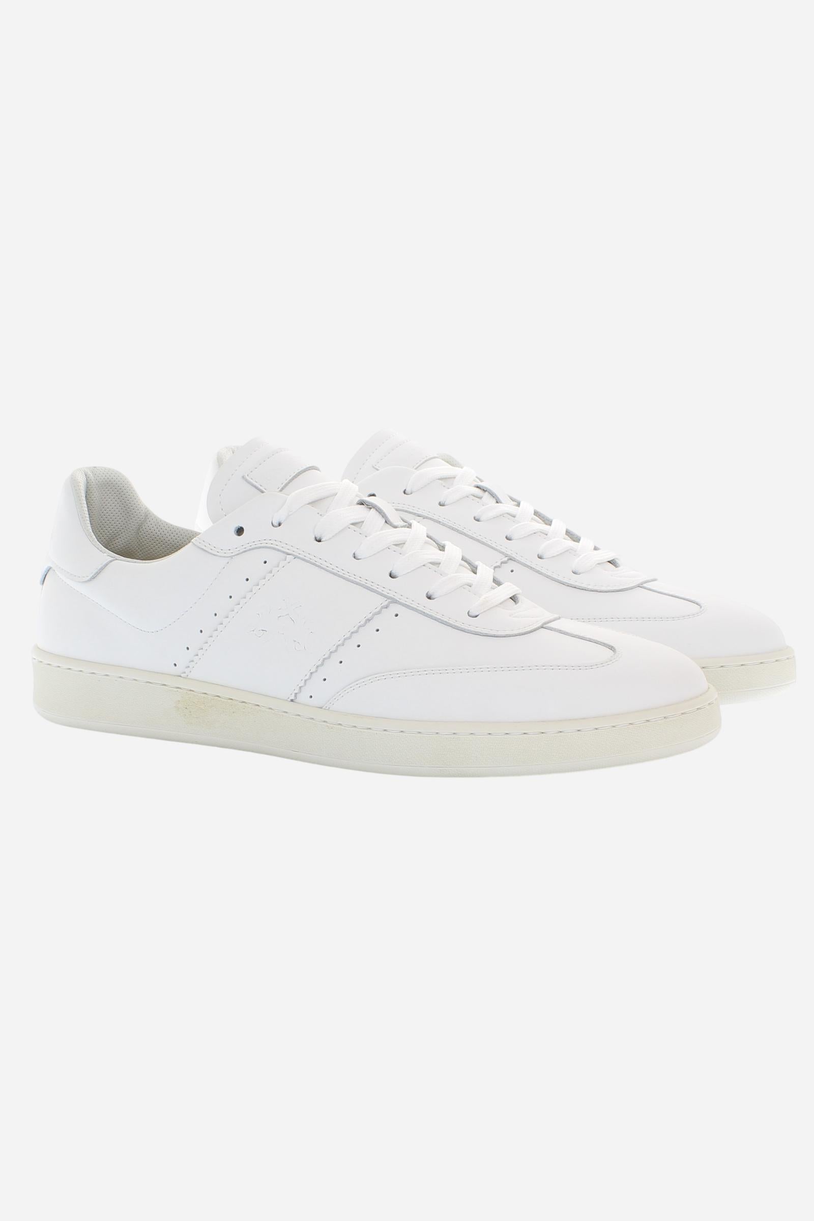 Heritage sneakers in vegetable-tanned leather with a retro look. Handcrafted details, hot-branded logos and natural rubber sole for maximum lightness and style. - Optic White                                                                                                                                                                                                                                                                                                                                                  