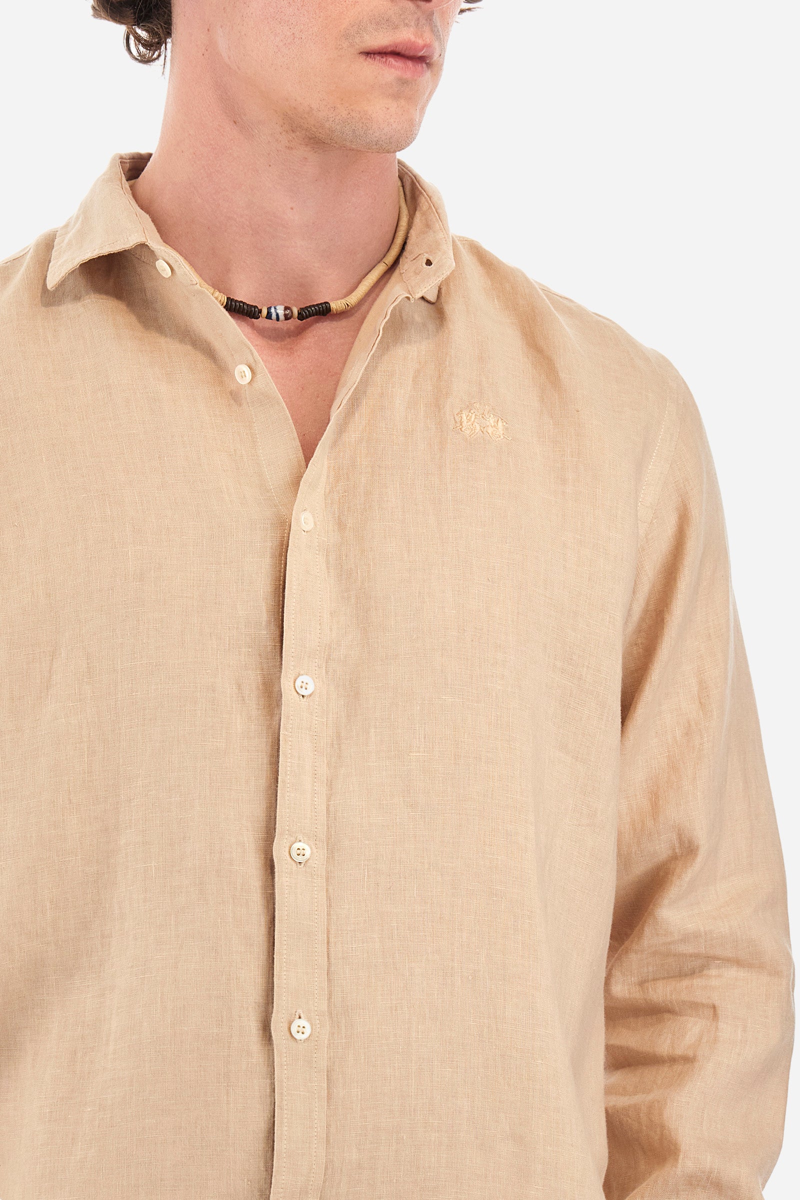 Camicia regular fit in lino - Russel