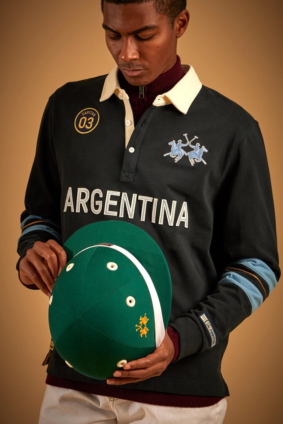 Men's Argentina polo shirt in heavy cotton jersey - Davide