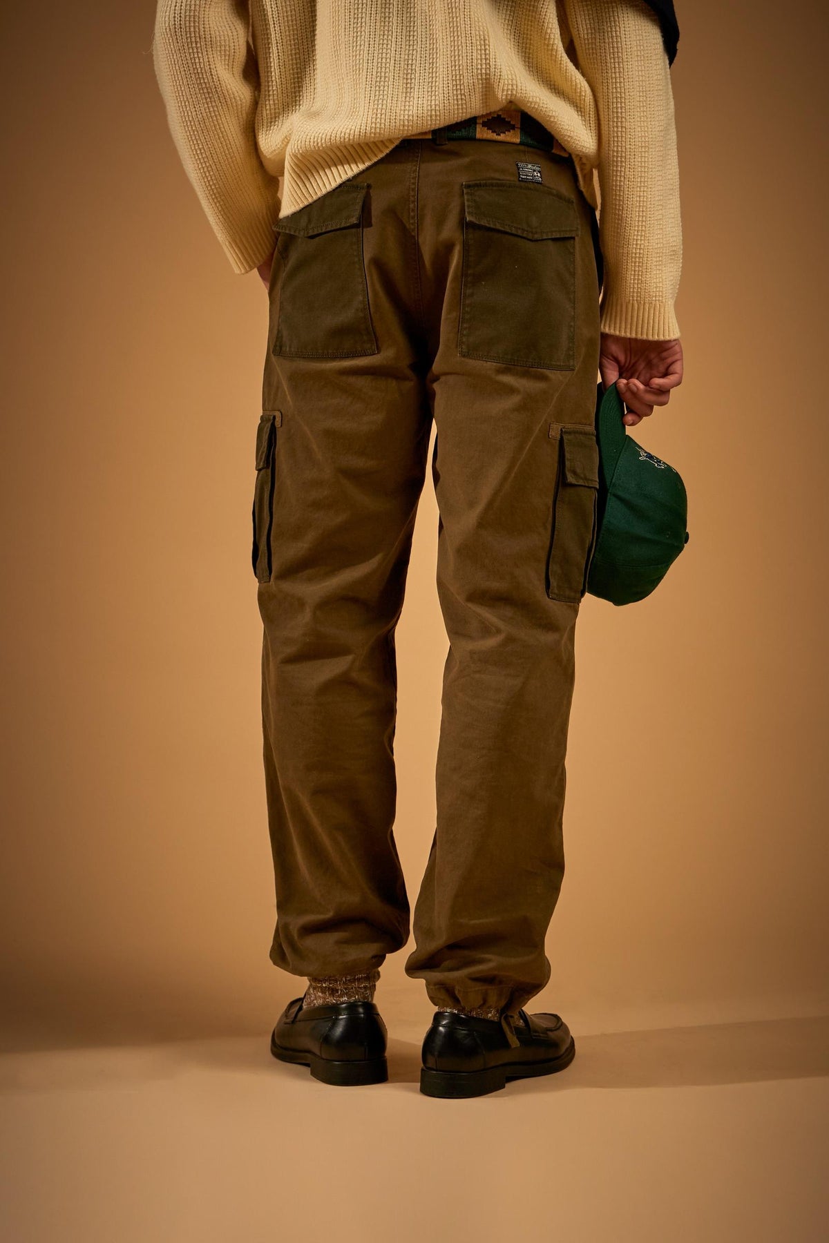 Pantalone uomo cargo in twill di cotone color block - Fito