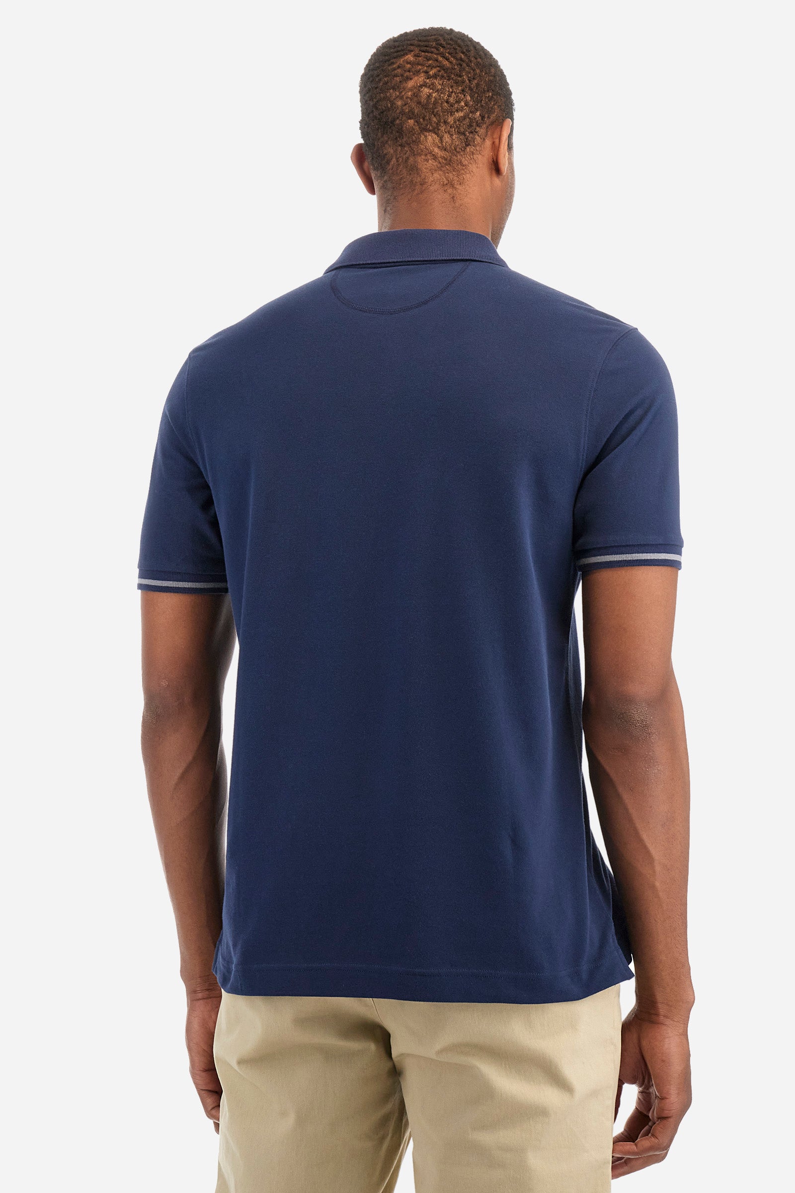 Regular fit polo shirt in stretch cotton - Zaccariah