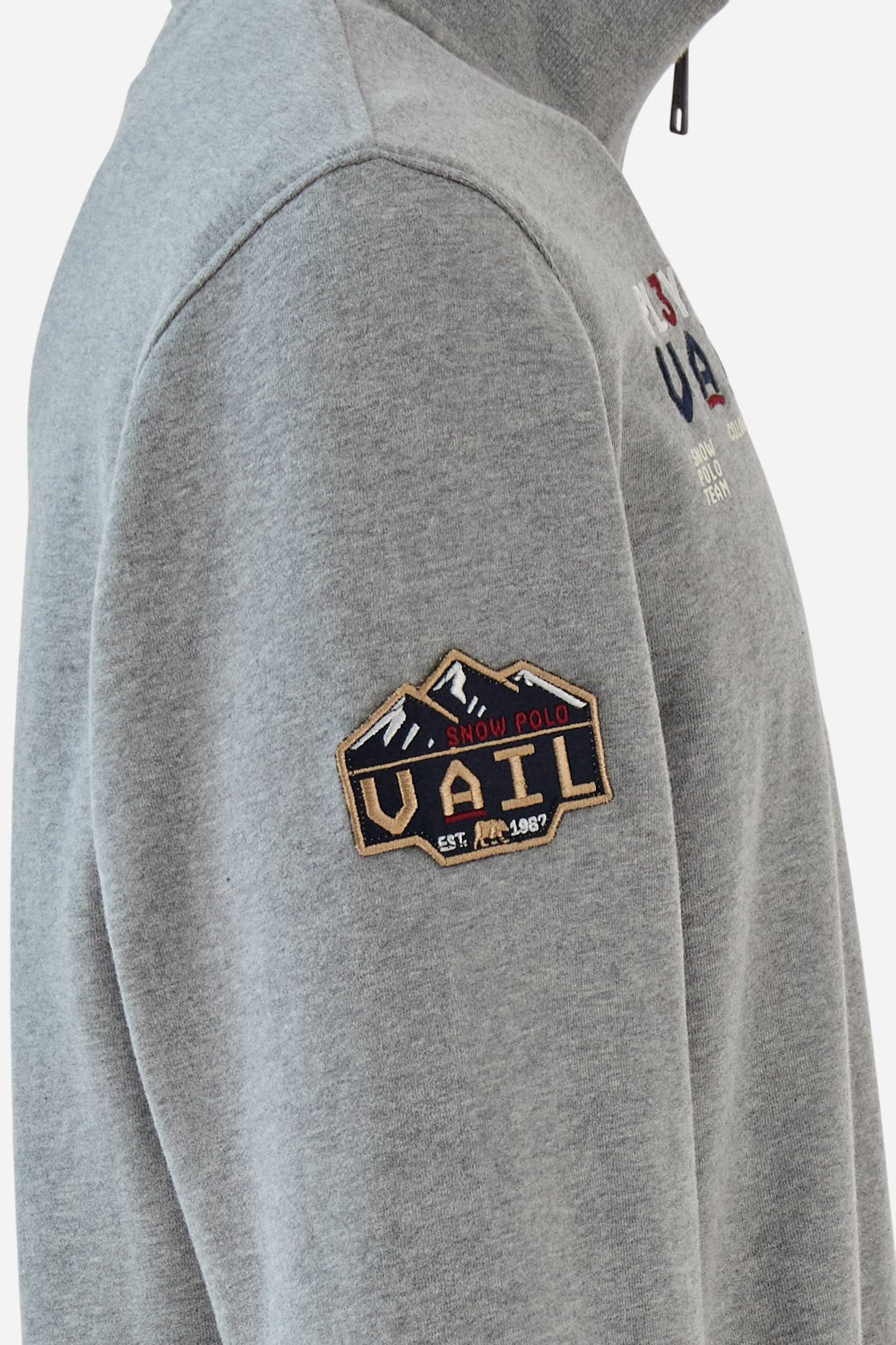 Sweat homme mélangé col montant zippé - Boris