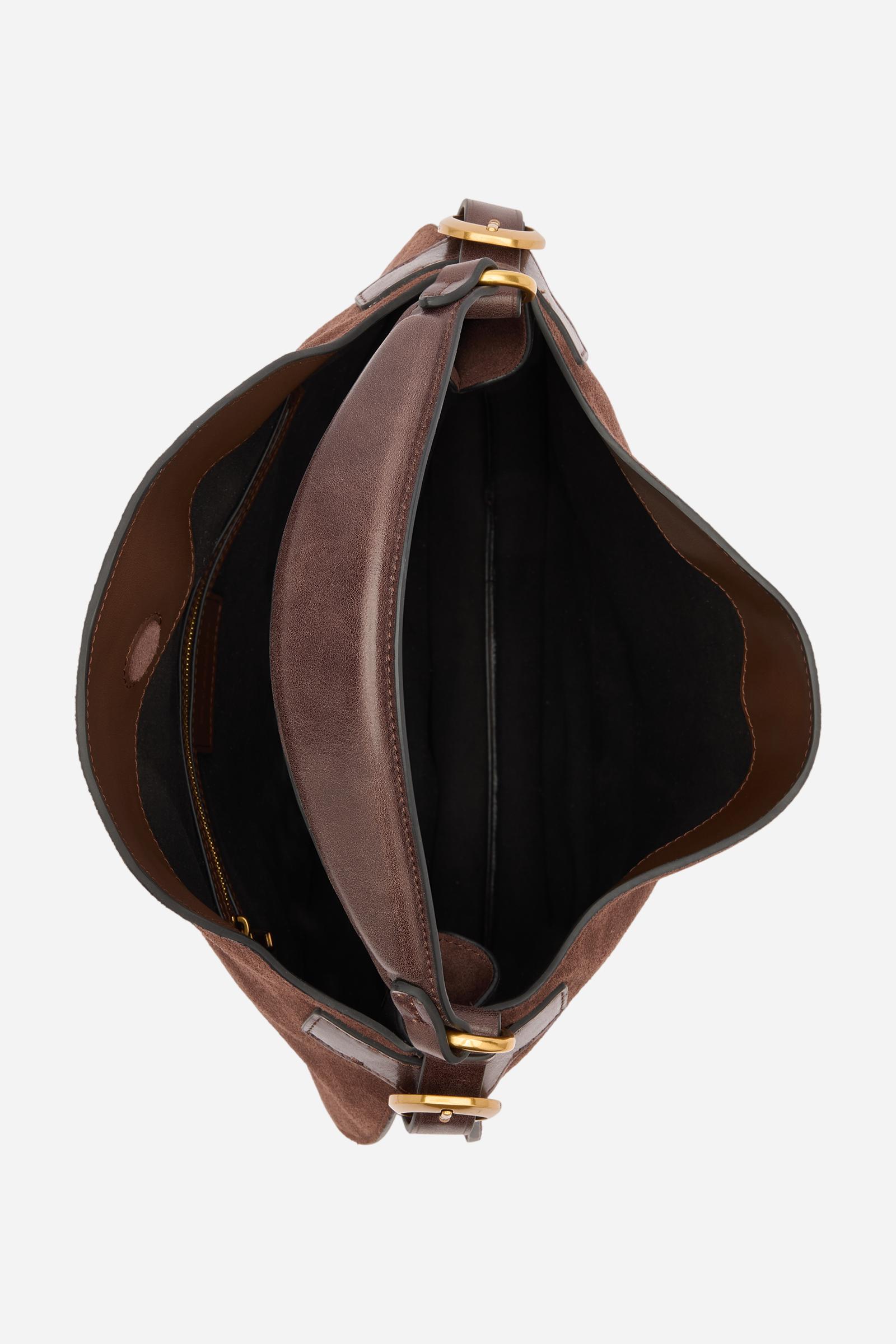 Soft suede crescent bag – Luna