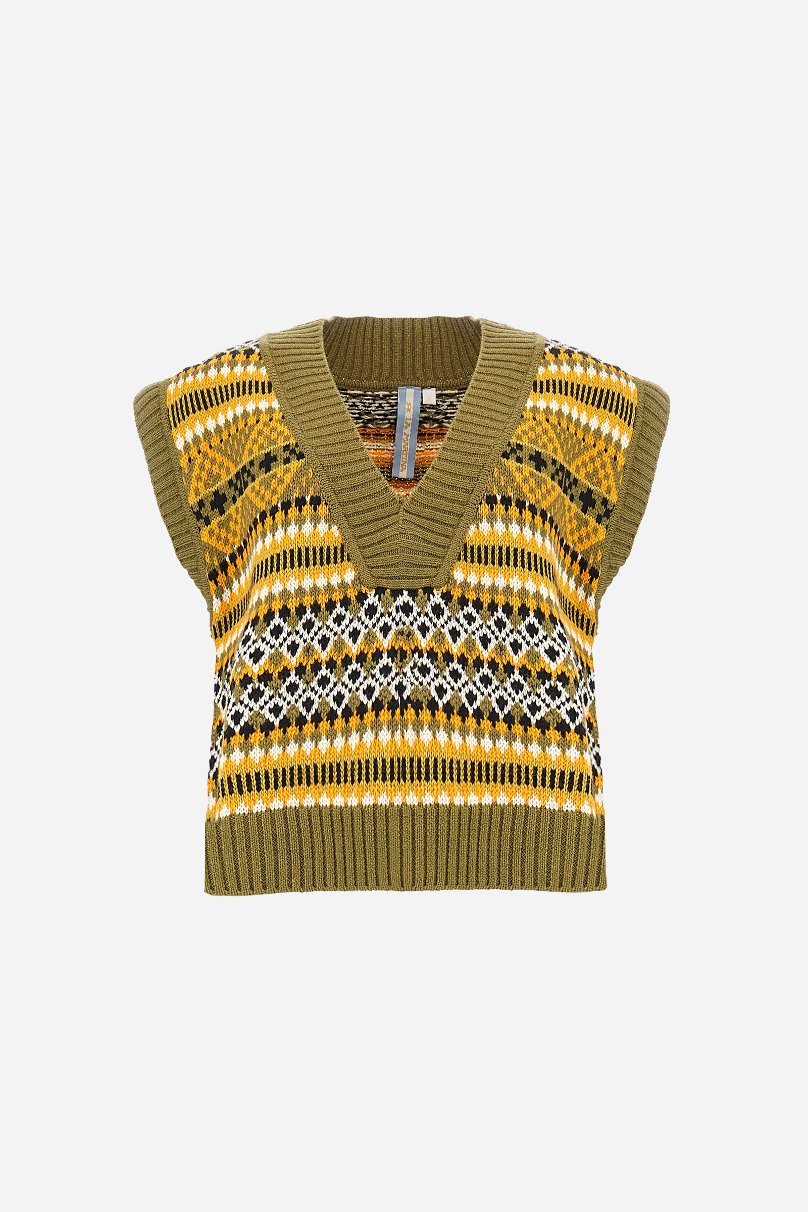 Women's vest in jacquard knit striped pattern - Berta | La Martina