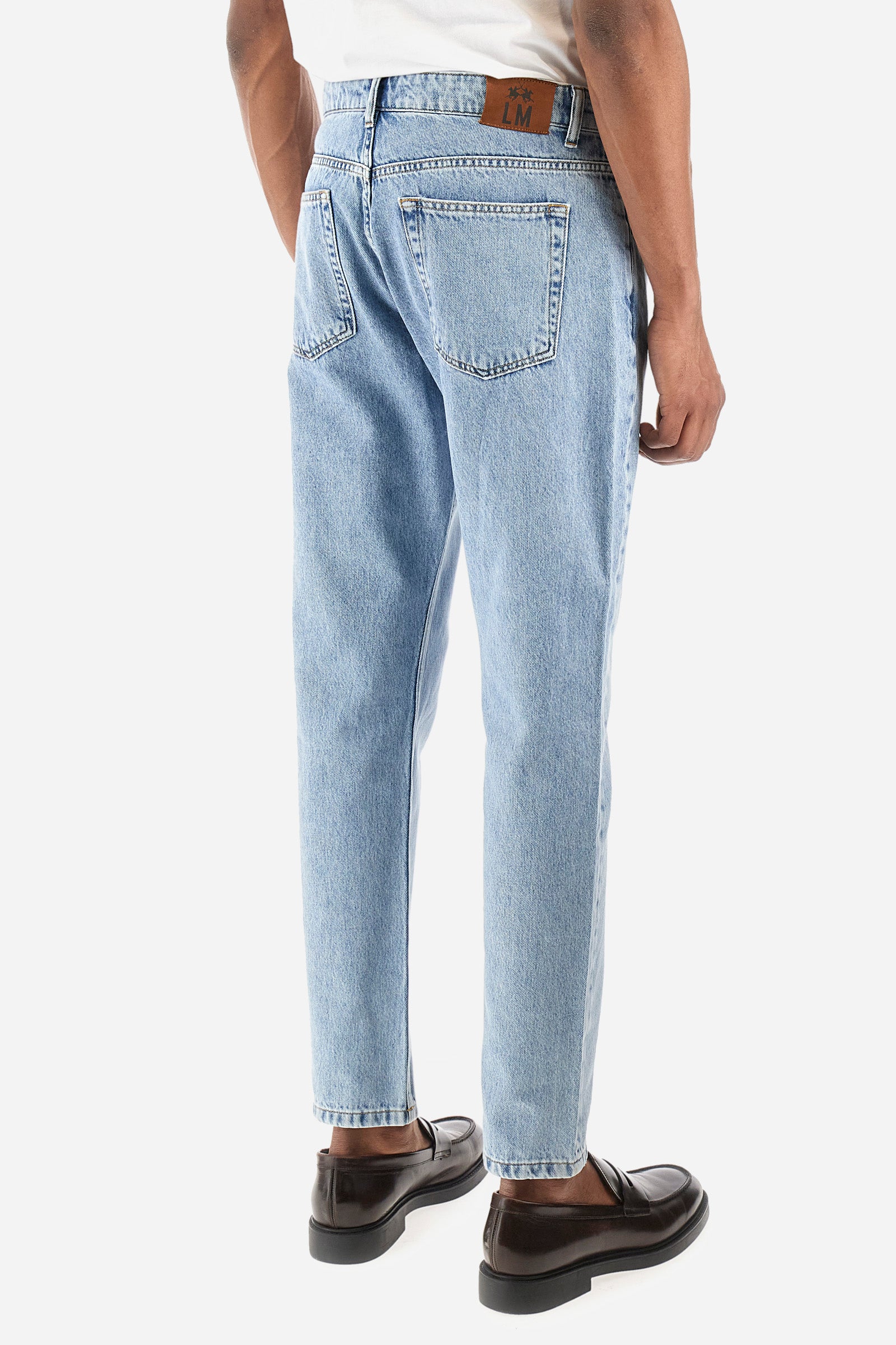 Jeans de 5 bolsillos de corte recto en algodón - Yosef