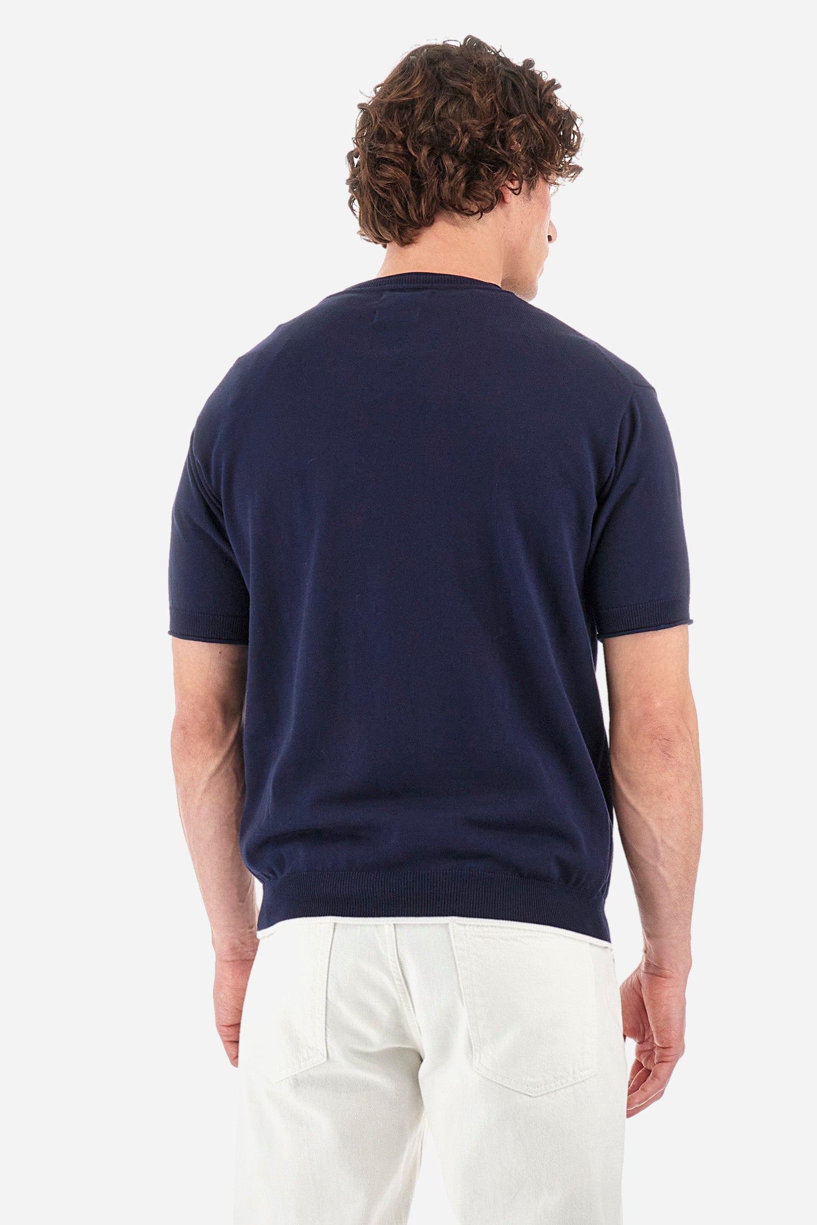 Regular-fit short-sleeved cotton jumper - Yitzchak