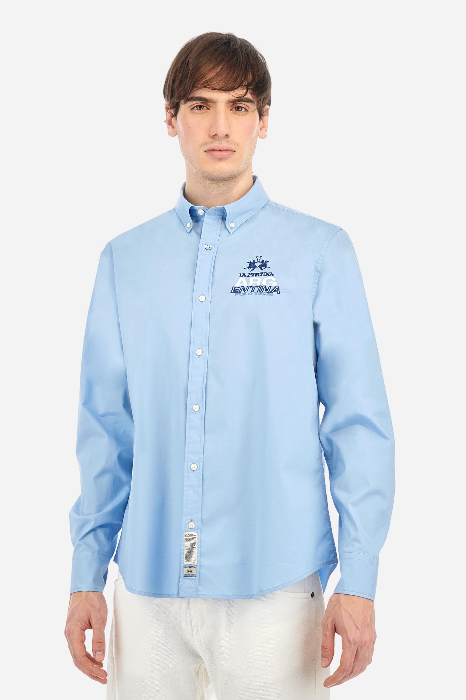 Chemise coupe classique en popeline de coton Alfred La Martina