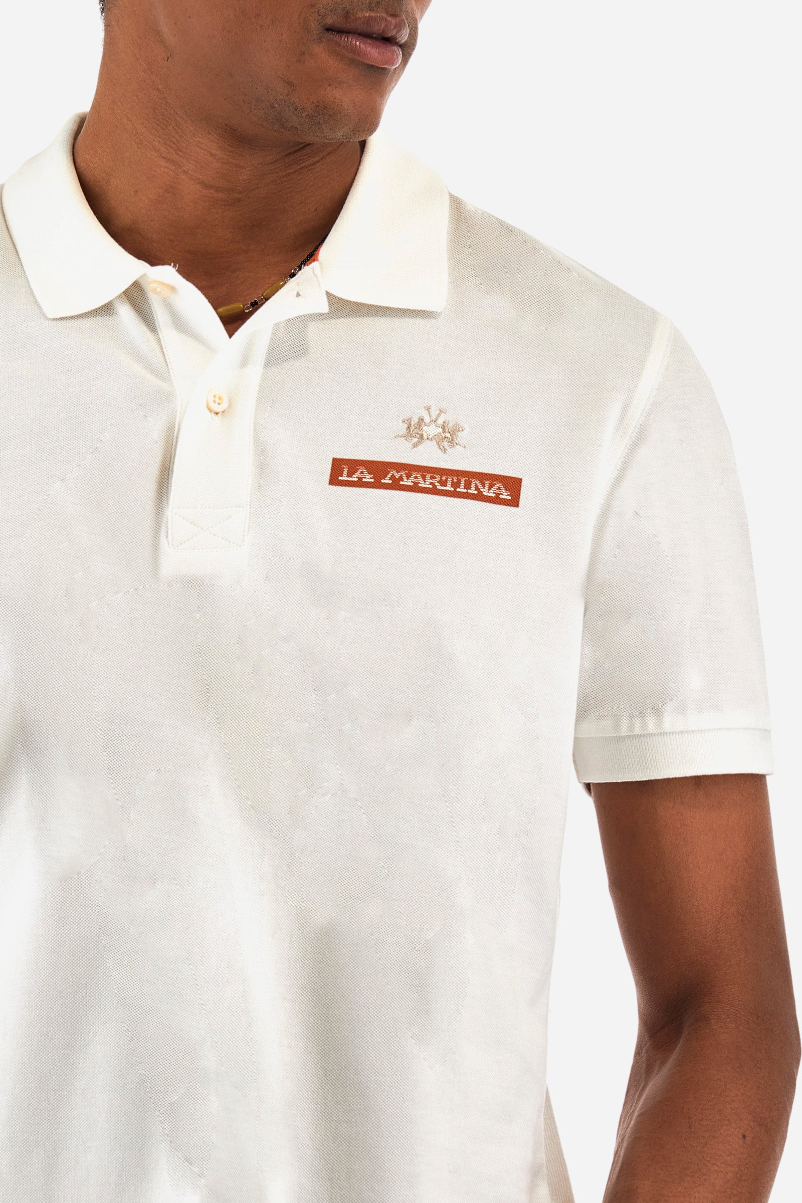Regular-fit polo shirt in cotton - Yooku
