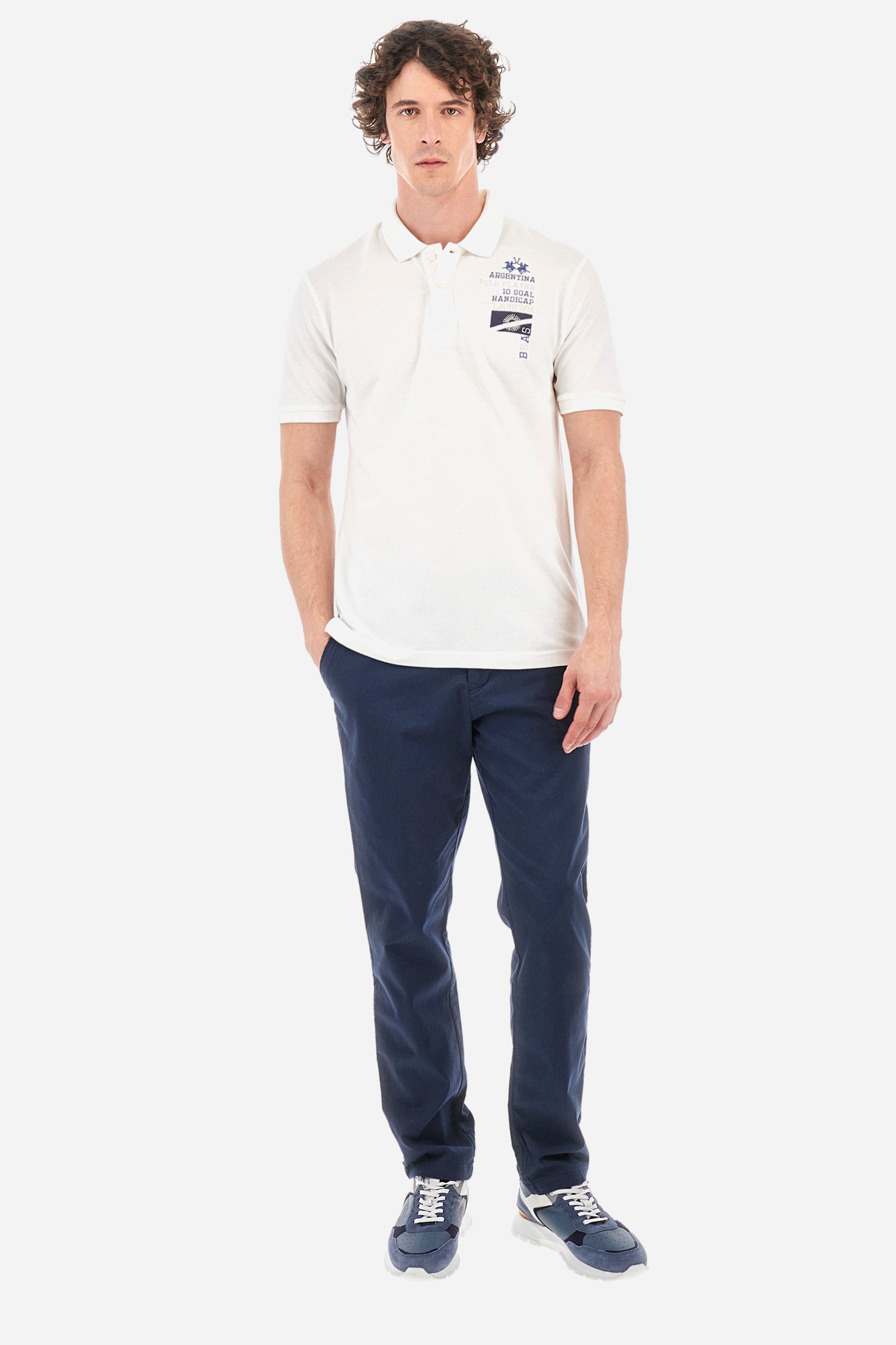 Regular-fit polo in cotton - Yazid