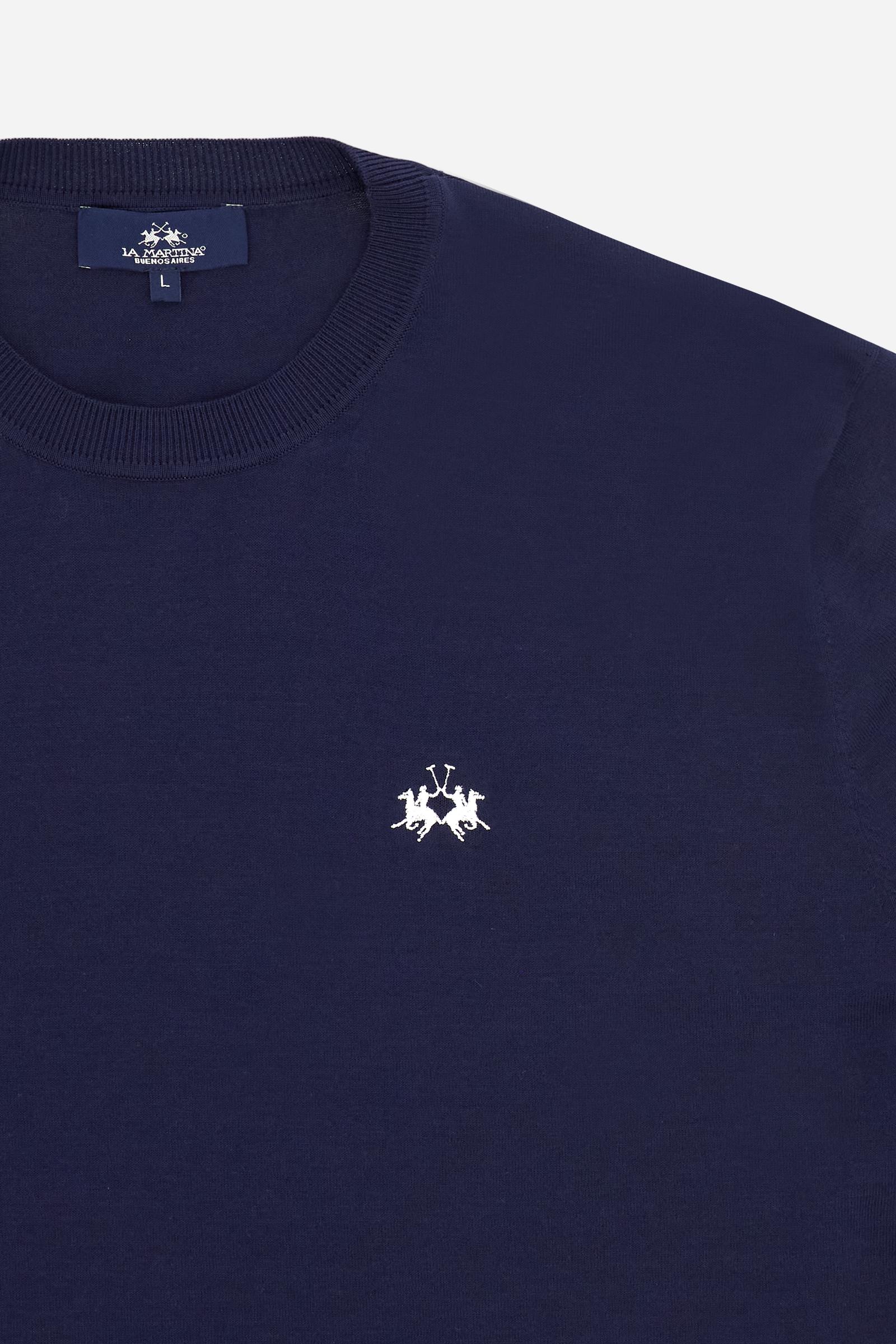 Men’s cotton and silk crewneck sweater - Carbonell