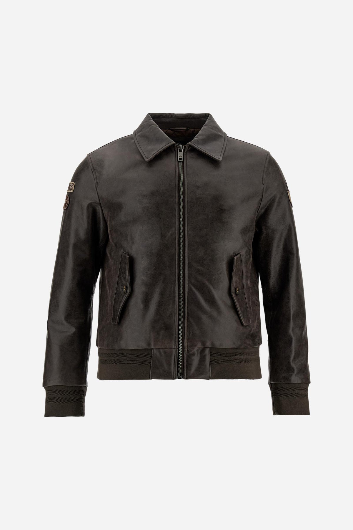 Herren Leder-Bomber im Aviator-Stil - Darrel