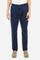 Single-colour men's chino trousers made of elasticated cotton twill. Zip fastening and faux horn button. Side slash pockets and folded waistband. On the back there are welt pockets with a flap and hidden button. The right front loop has a metal rivet with the flag of Argentina as an applied detail. Regular fit. The model is wearing a size 33. - Navy