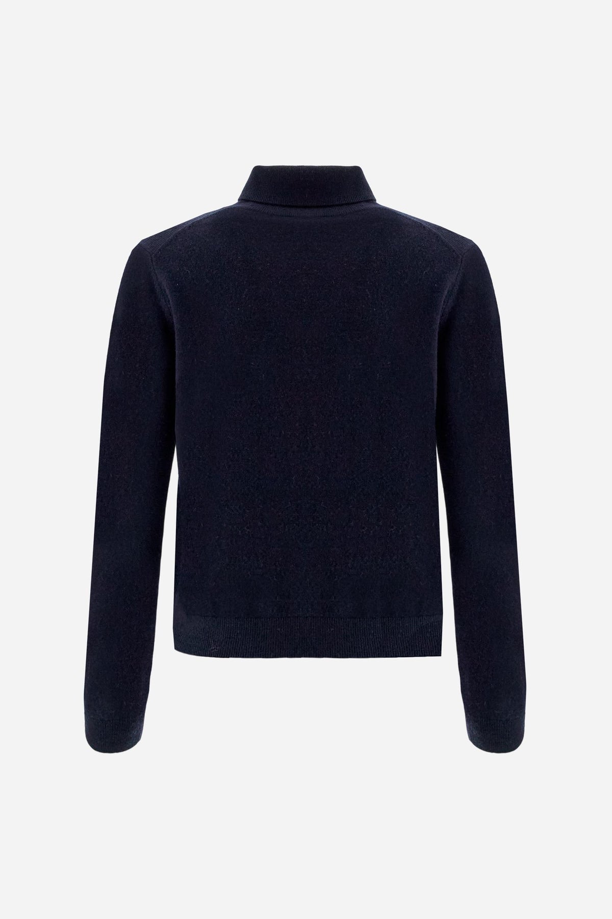 Women's ribbed turtleneck sweater in lambswool blend - Elvina
