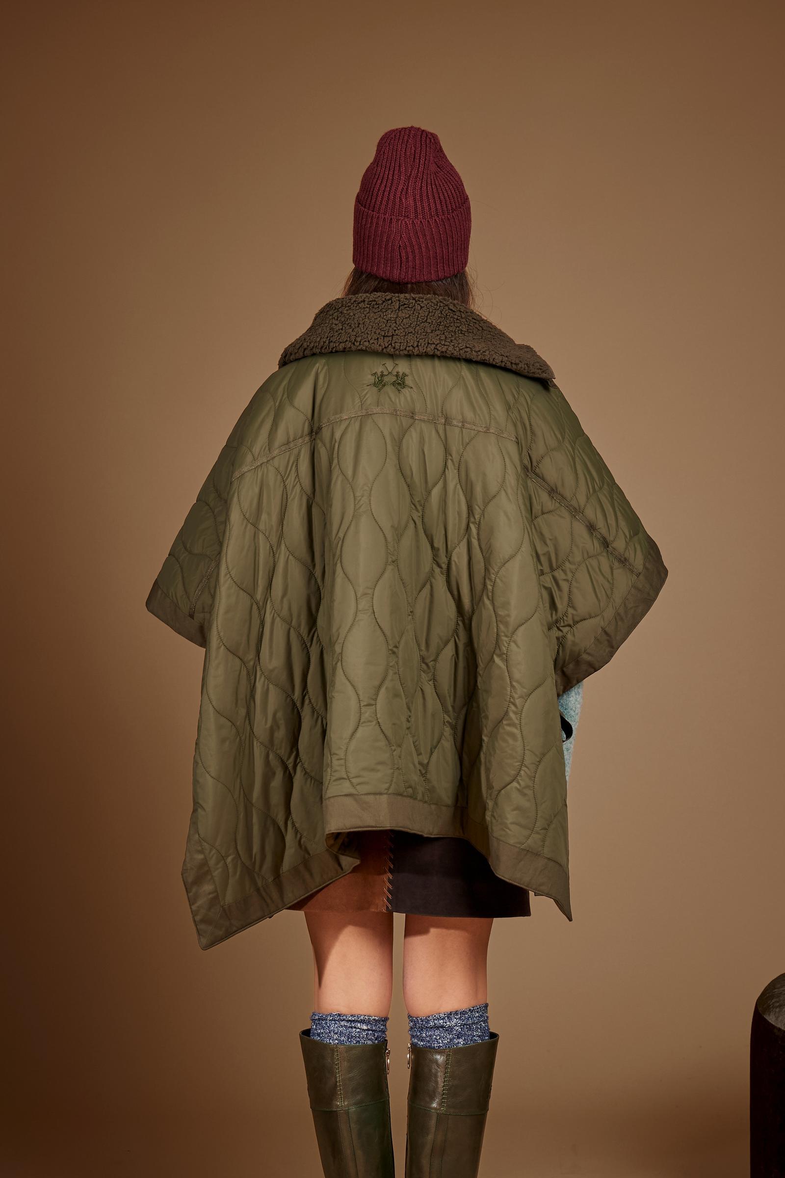 Short women's quilted nylon cape - Desideria