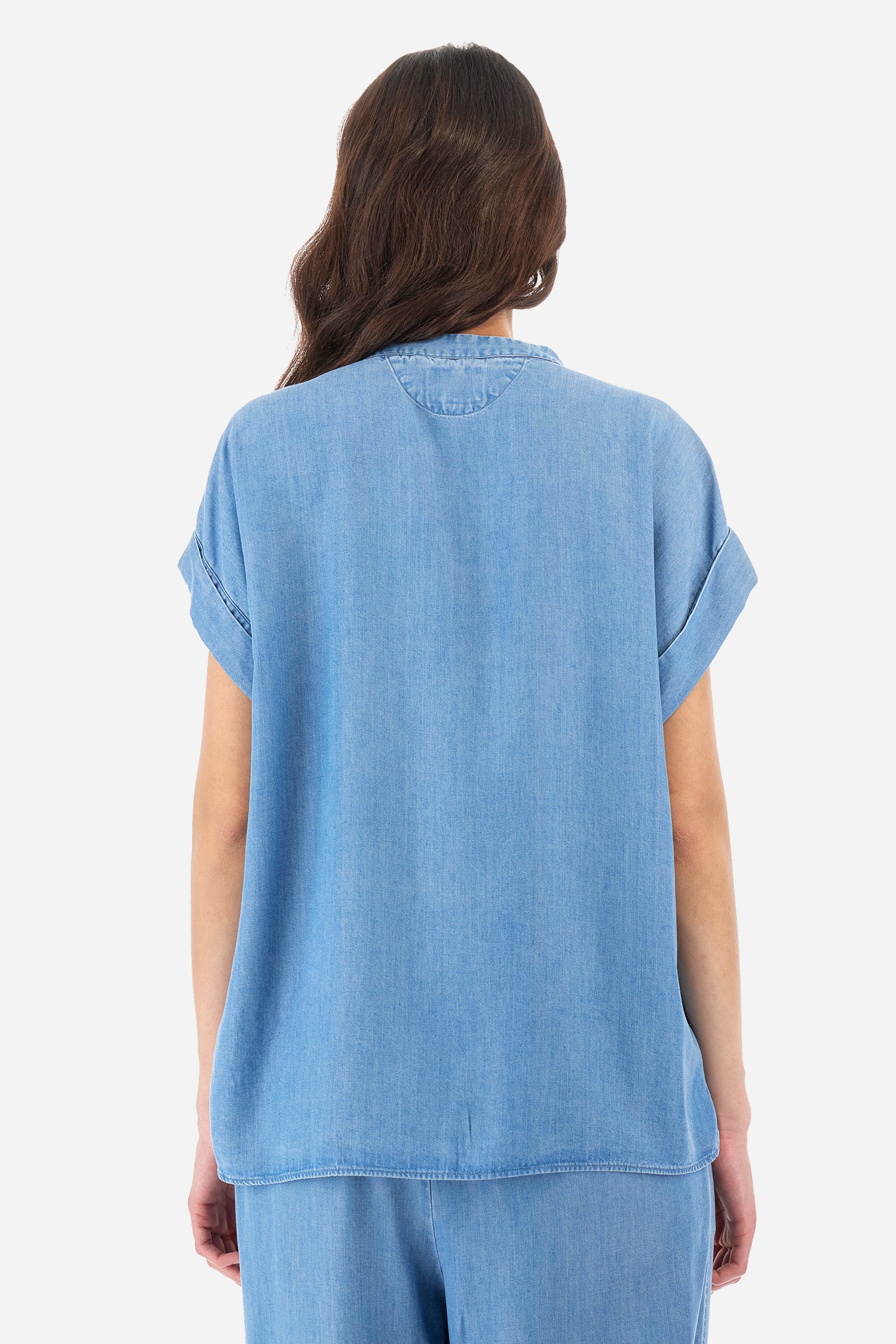 Regular-fit short-sleeved shirt in eco-friendly fabric - Yashwina