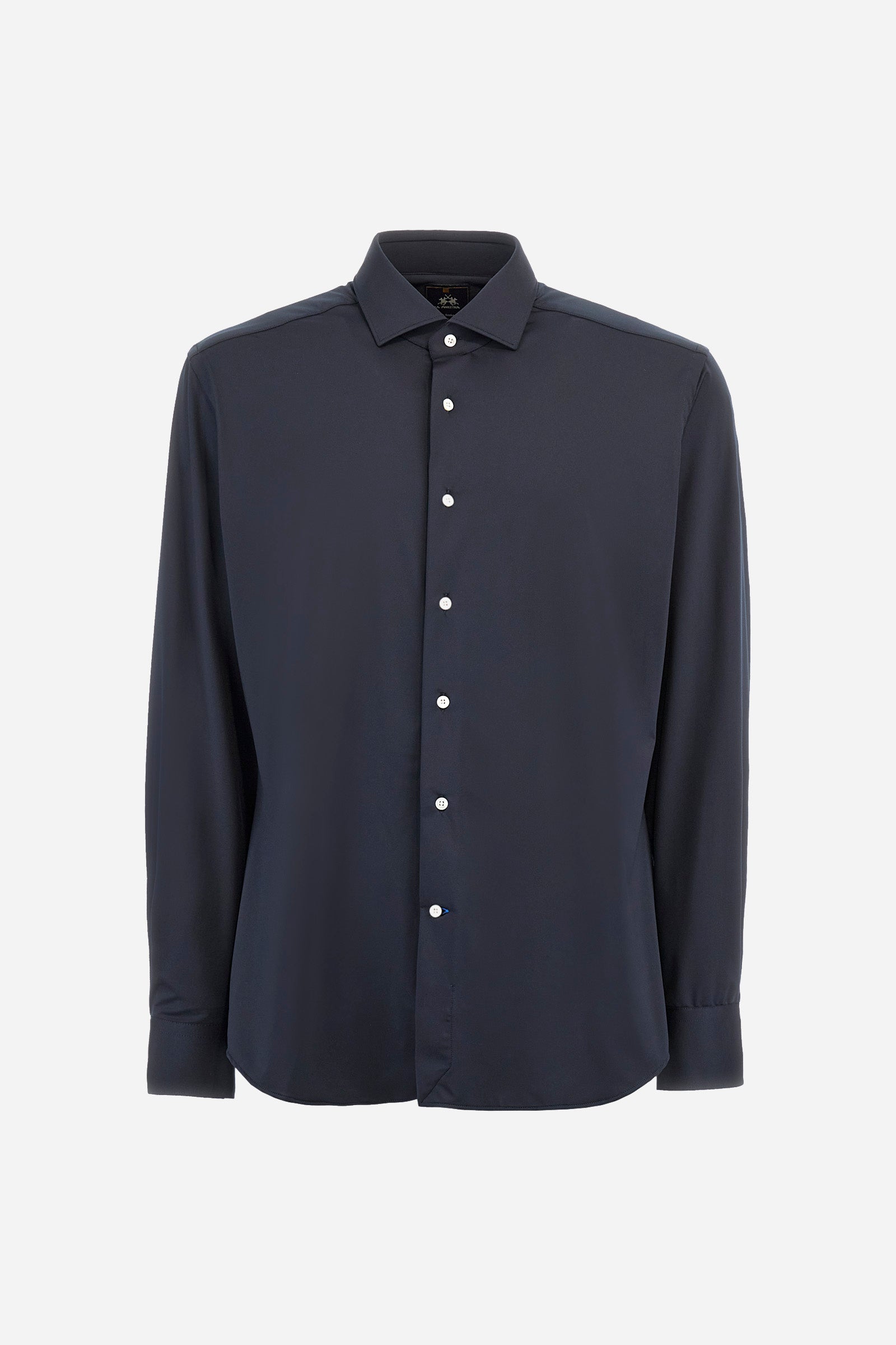 Men’s Blue Ribbon Shirt in Cotton Jersey Regular Fit Long Sleeves
