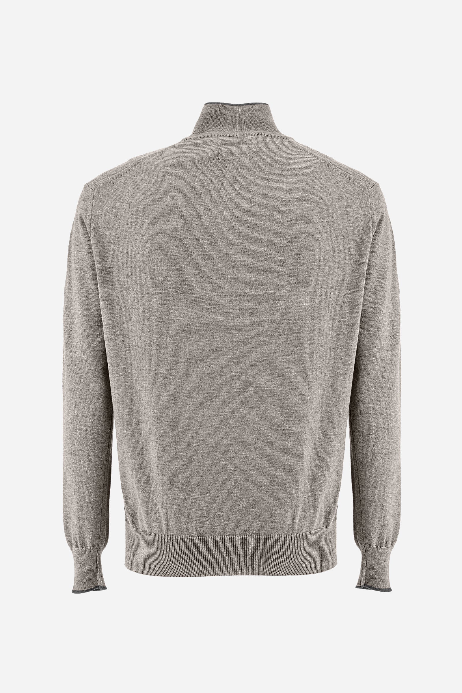 Regular fit pullover in cotton and wool - Zayyir