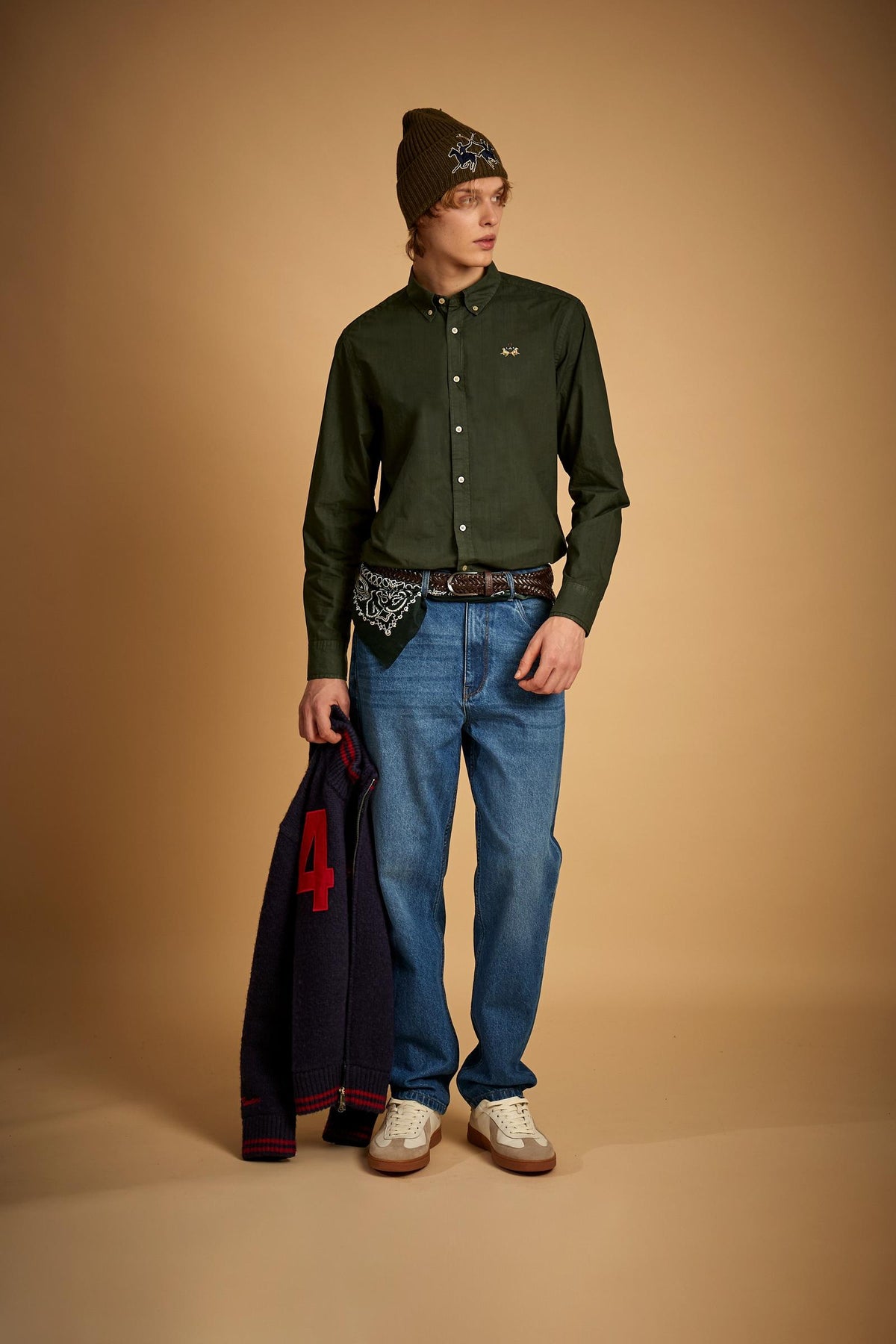 Men's shirt in garment-dyed cotton poplin - Rodolfo