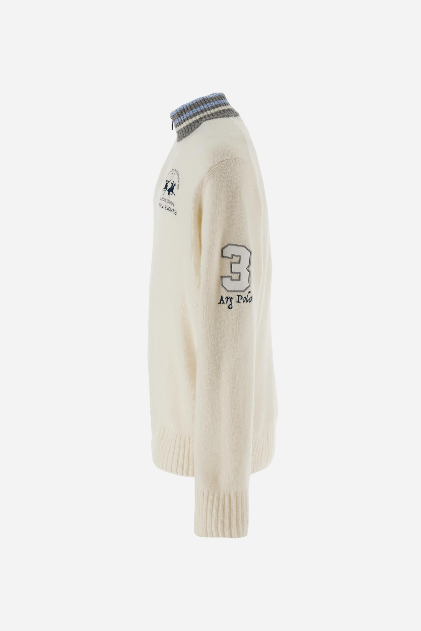 Men’s half zip lambswool sweater Special Event - Burton