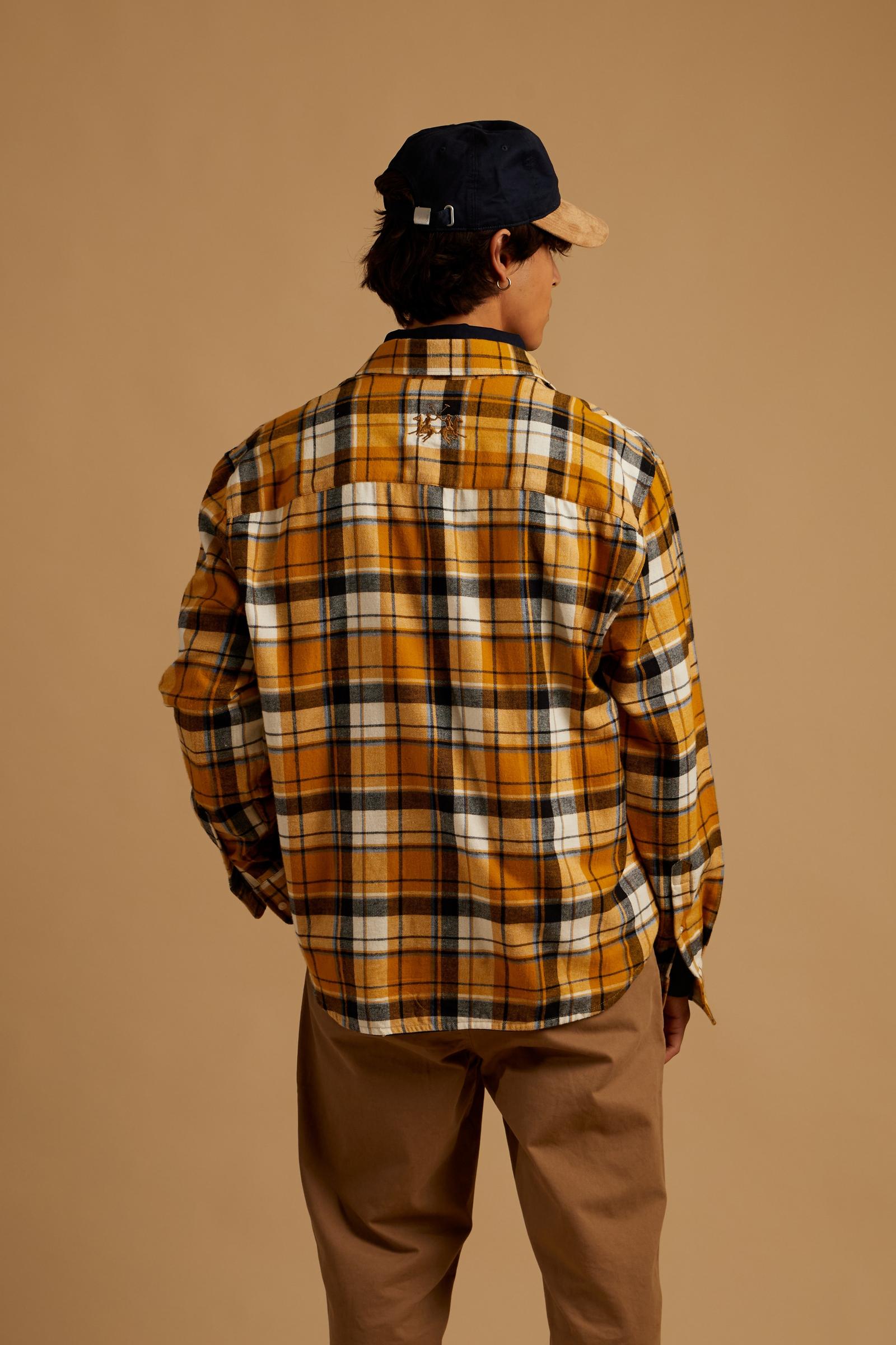 Men's shirt in tartan cotton flannel - Darwin