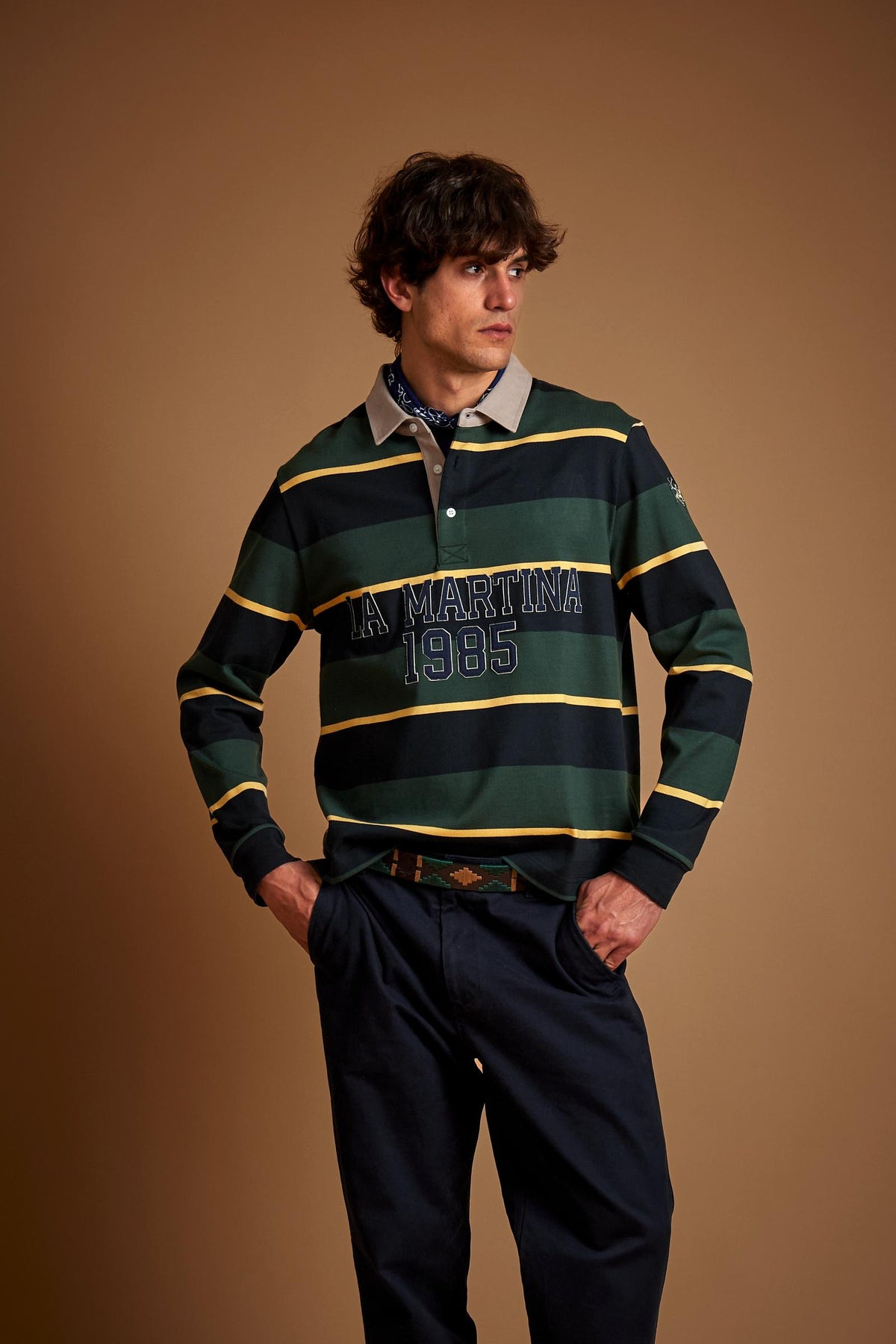 Polo rugby homme à manches longues Damaso