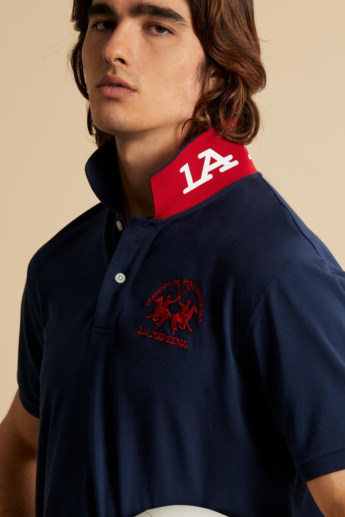 Men's regular fit polo with team logo - Miguel
