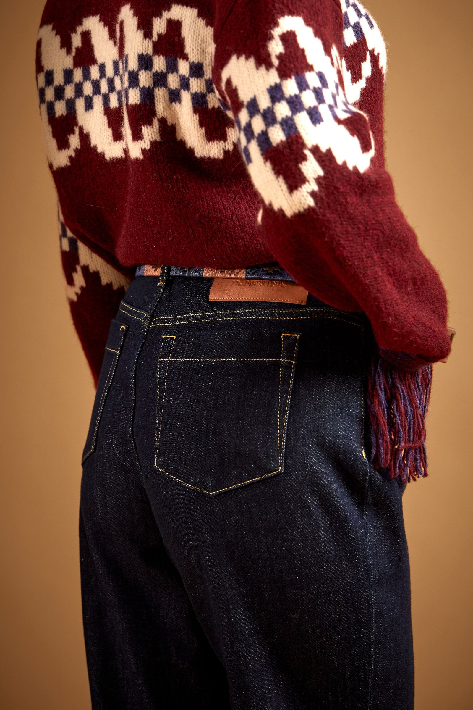 Jeans Damen aus Baumwolle in extra dunklem Denim - Elena
