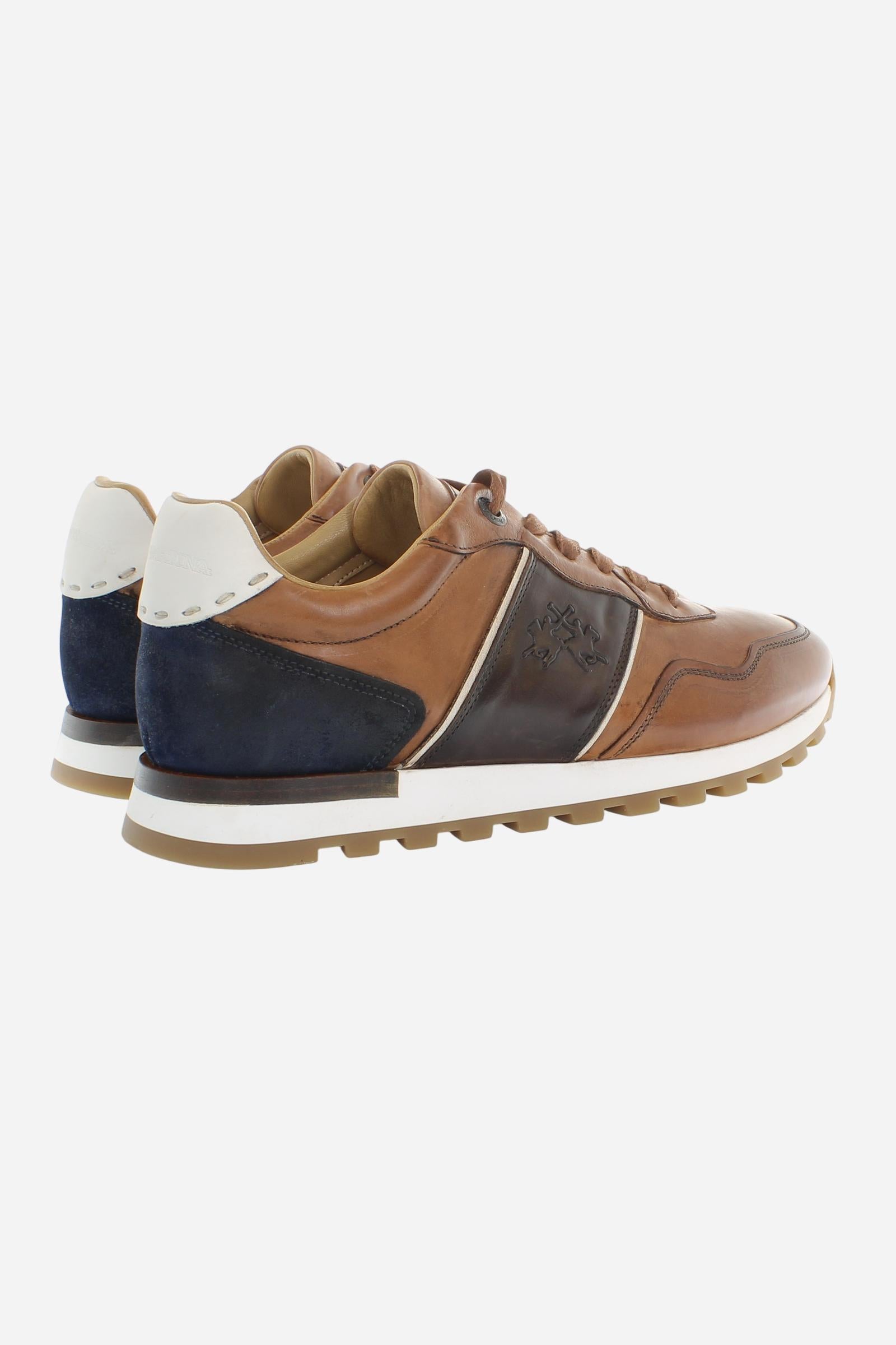 Men’s Heritage Sneakers in Hand-Patina Leather – Leathen