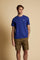 Men’s cotton jersey T-shirt with regular fit and ribbed crew neck. Small contrast embroidered logo. - Mazarine Blue                                                                                                                                                                                                                                                                                                                                                                                                             