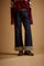 Women's jeans in extra dark denim cotton - Elena