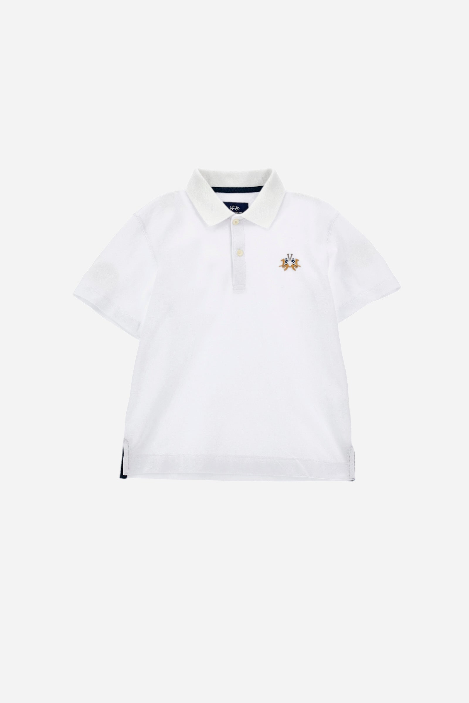 Boys' polo shirt in piqué cotton