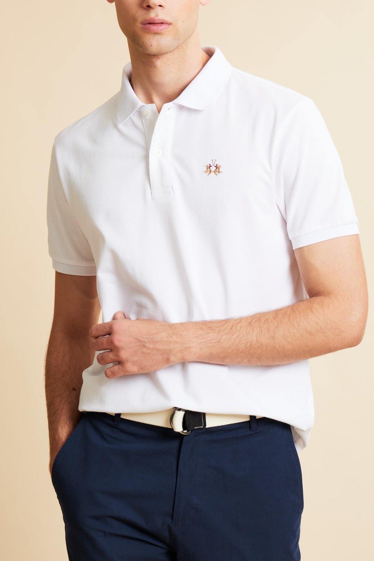 Polo da uomo regular fit multicolor logo - Eduardo
