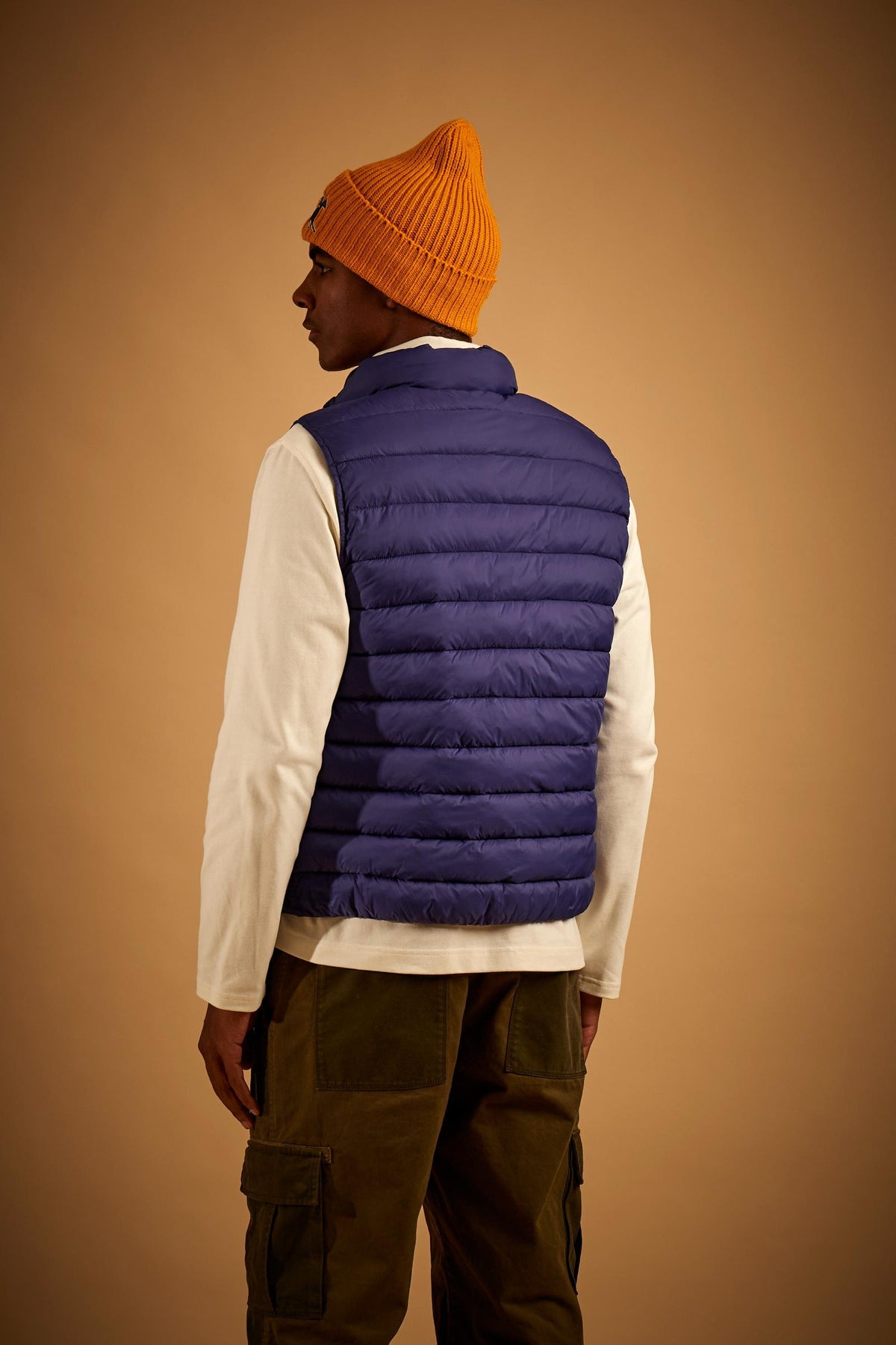 Men's sleeveless nylon down jacket with small logo - Damir