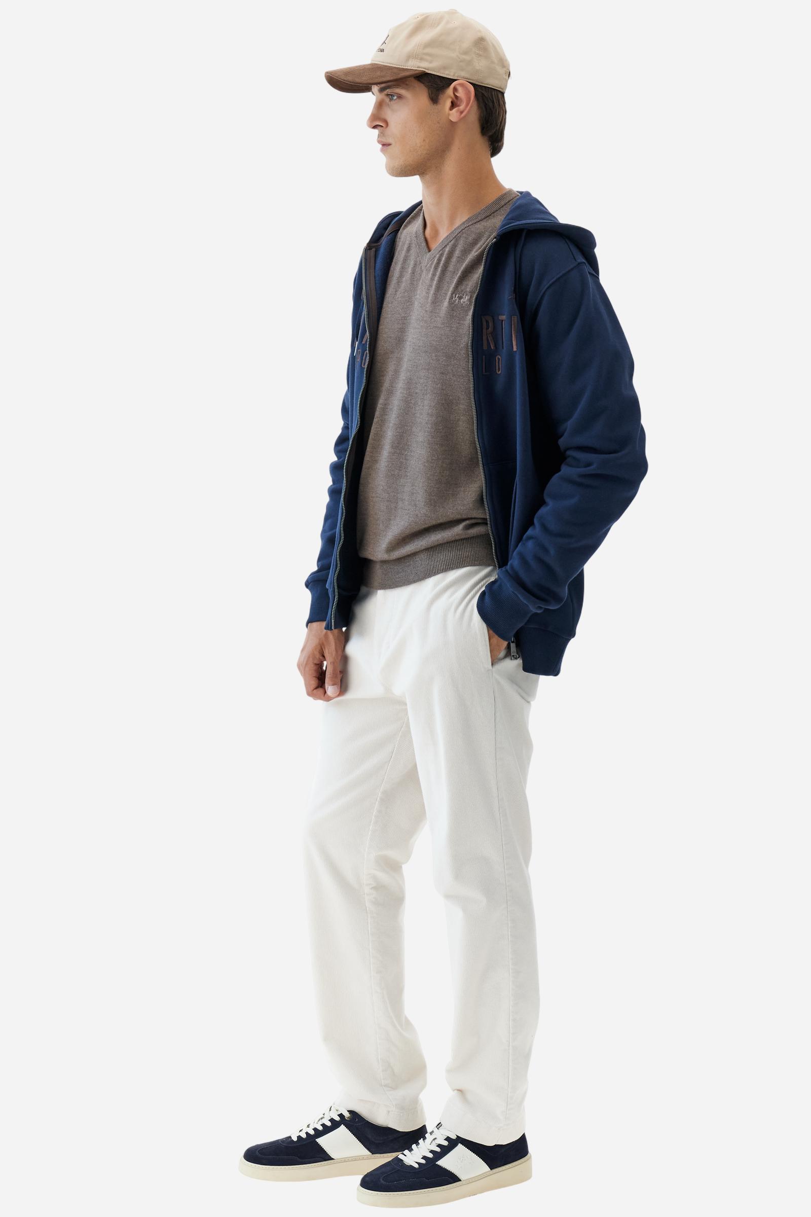 Men’s merino wool V-neck sweater - Barrie