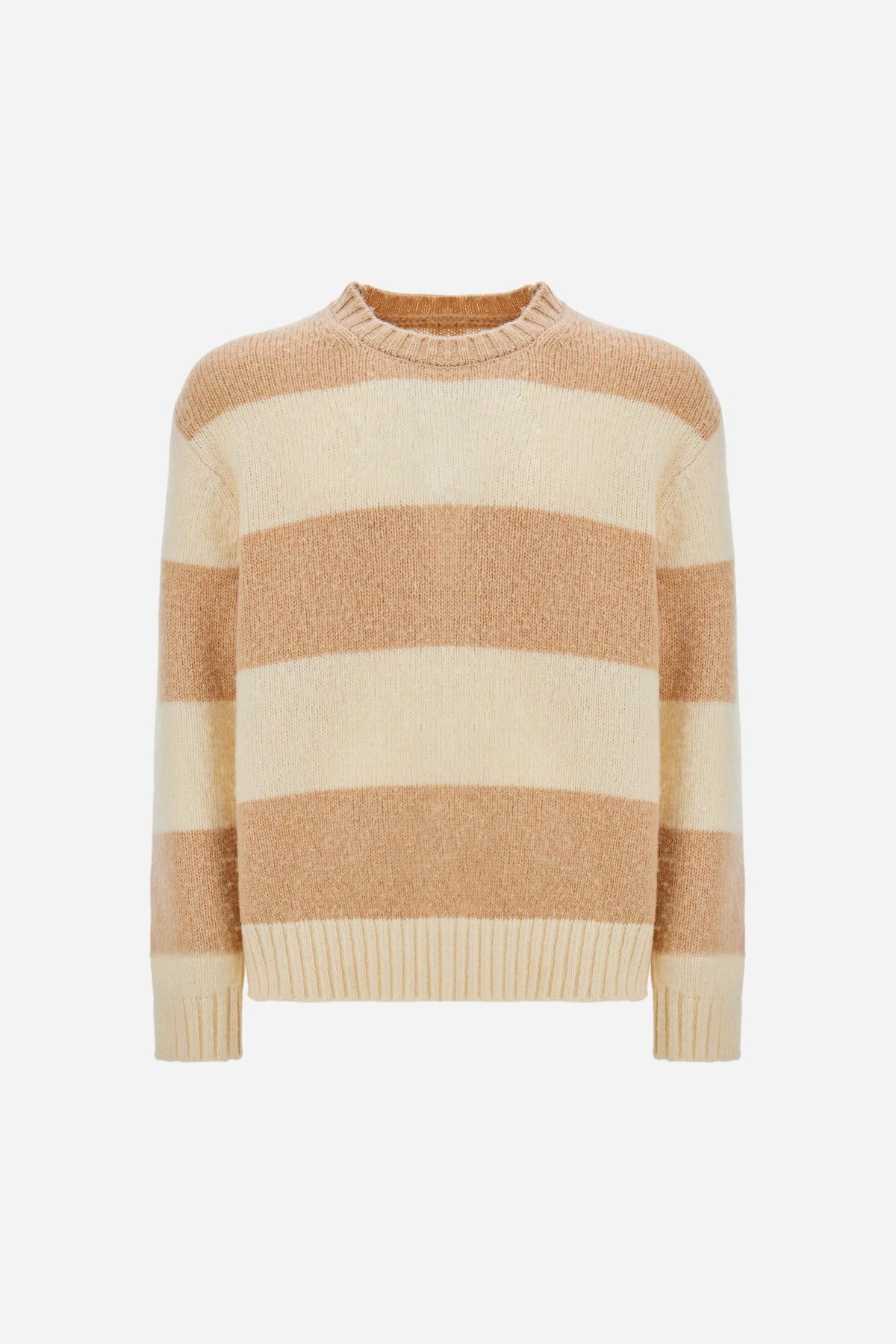 Crewneck striped lambswool sweater - Edison