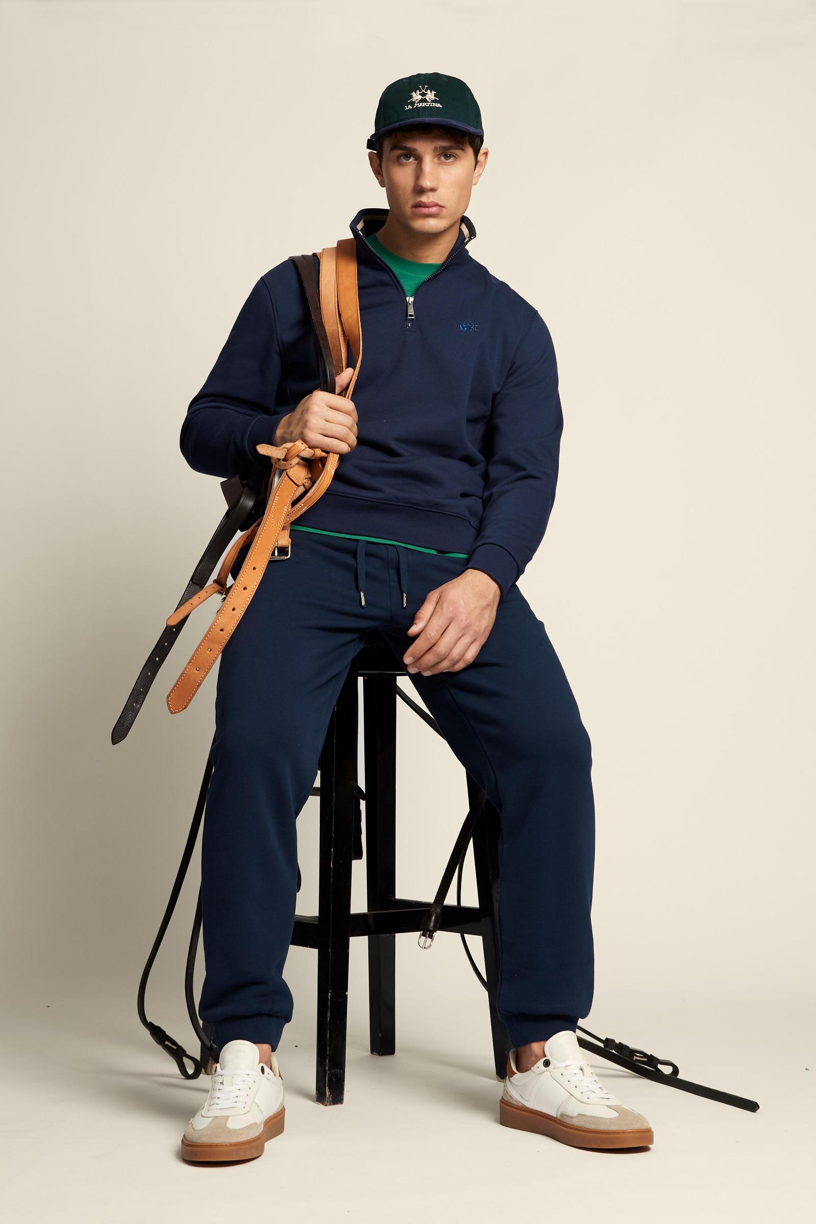 Men’s half zip cotton French Terry sweatshirt – Chalino