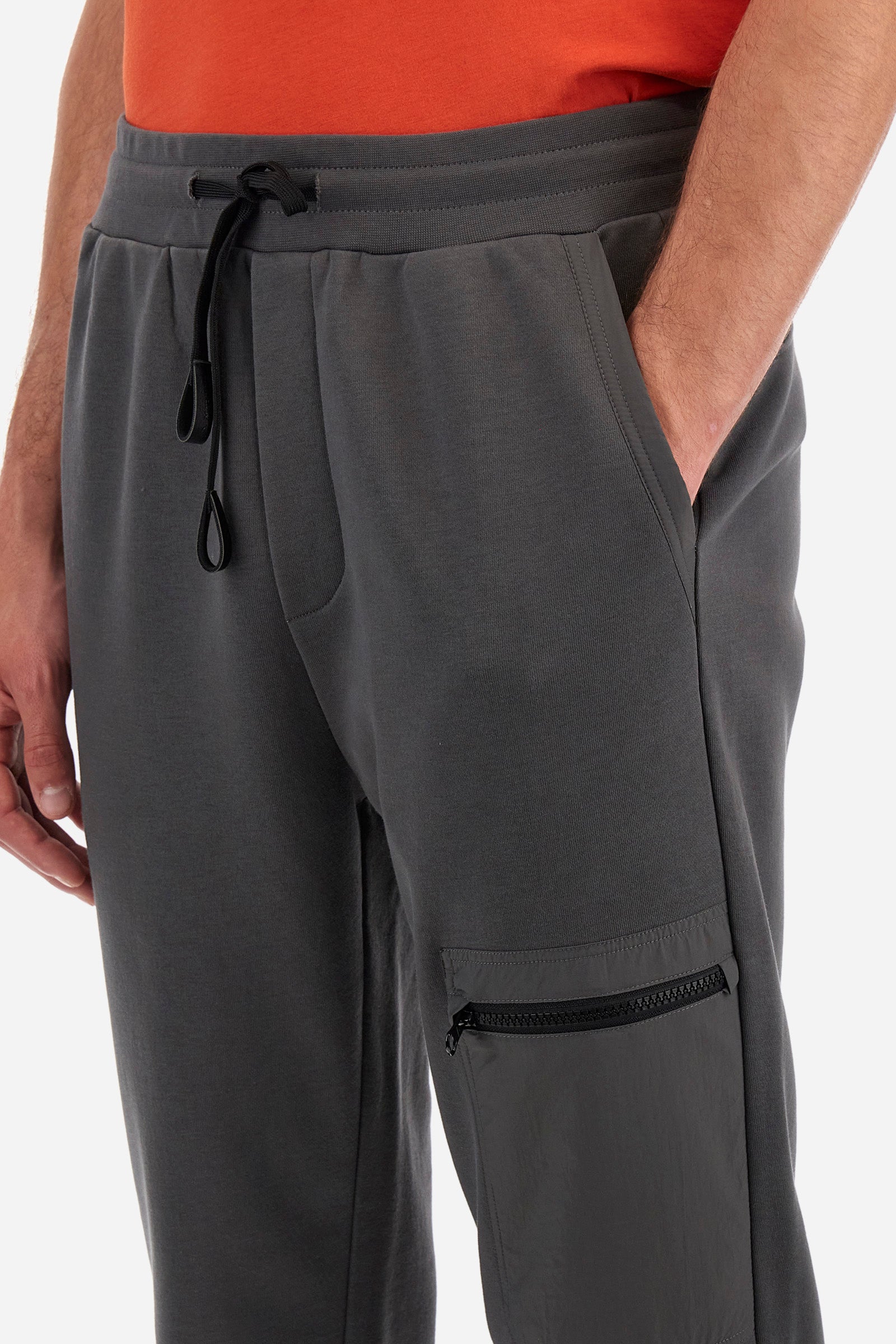 Pantalón de jogging en mezcla de algodón de corte recto - Zoren