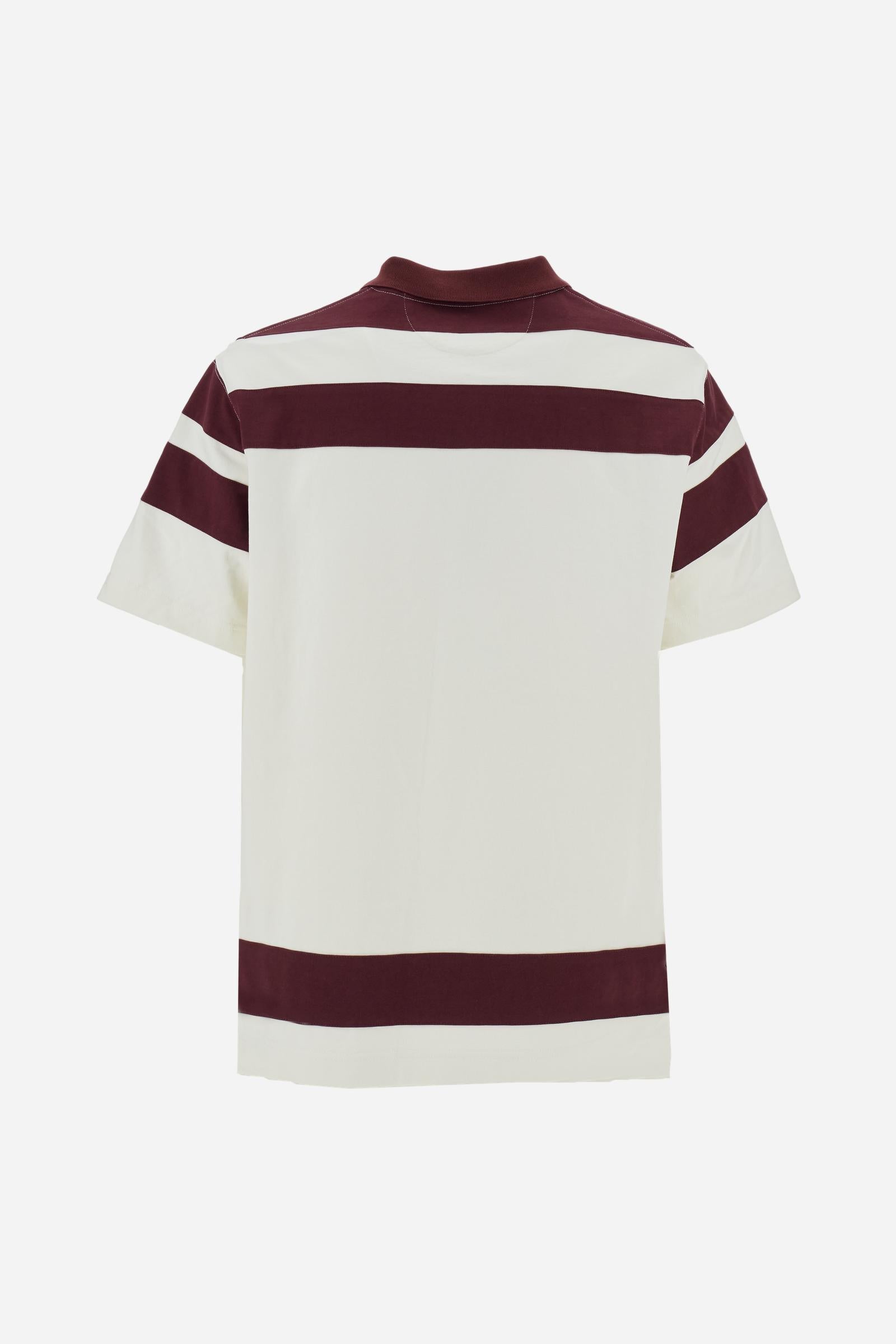 Men’s short-sleeved two-tone heavy cotton jersey polo shirt St. Tropez Edition - Clinton