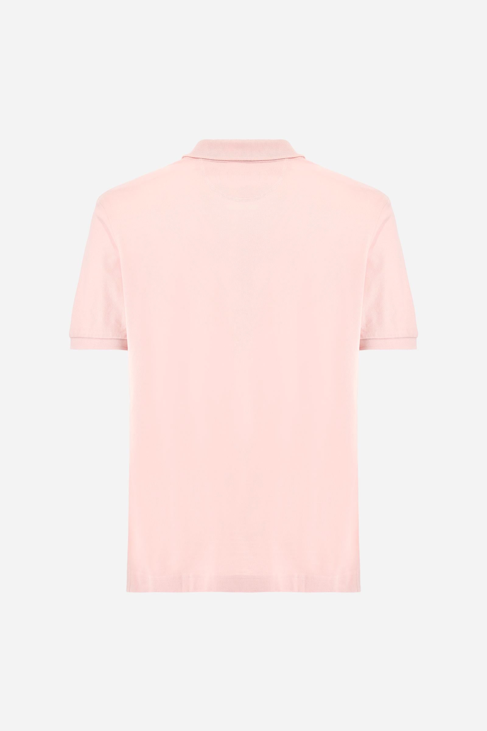 Men's plain-coloured, short-sleeved, regular-fit cotton polo shirt. Contrasting La Martina logo sewn onto the chest. This versatile garment goes perfectly with a pair of jeans from the collection. - Parfait Pink