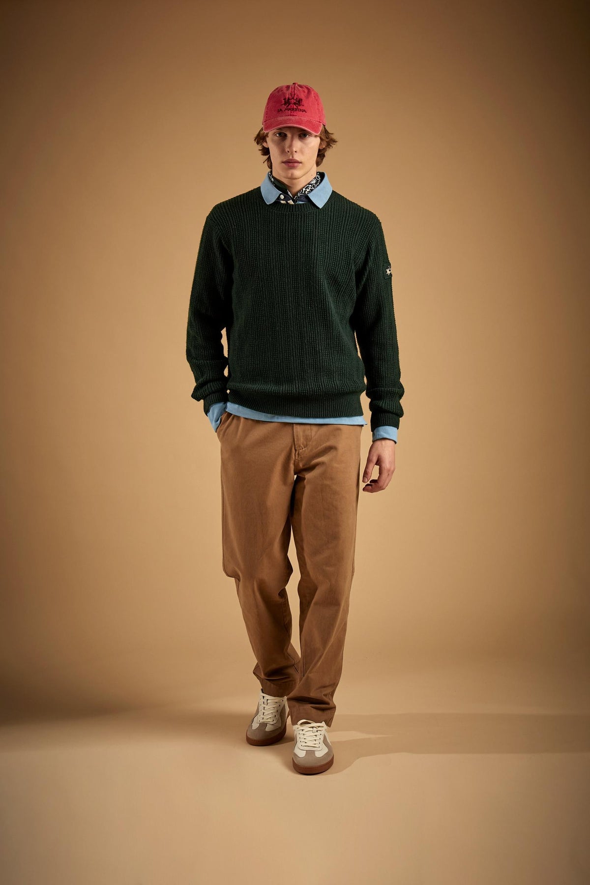 Pull homme col rond en laine mélangée Cortina Polo Club - Eric