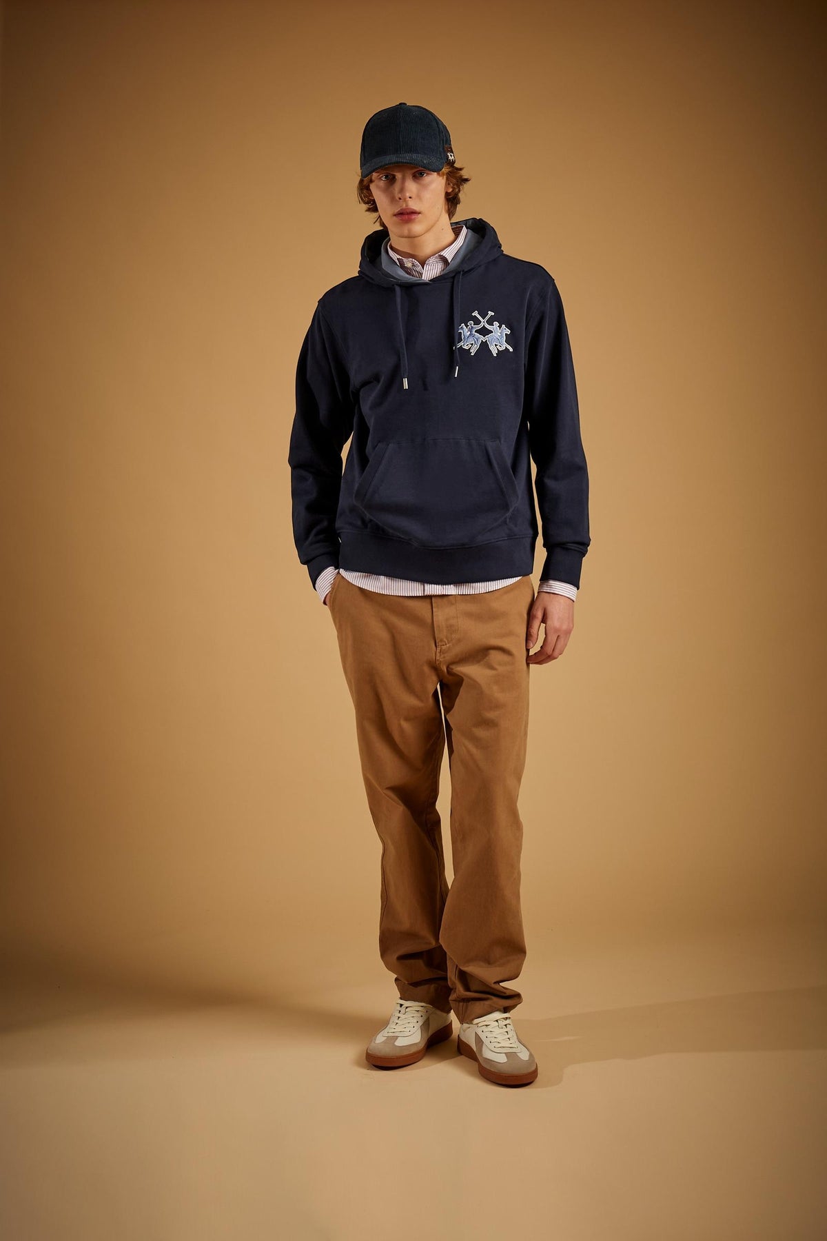 Felpa con cappuccio da uomo cotone e maxi logo - Diaz
