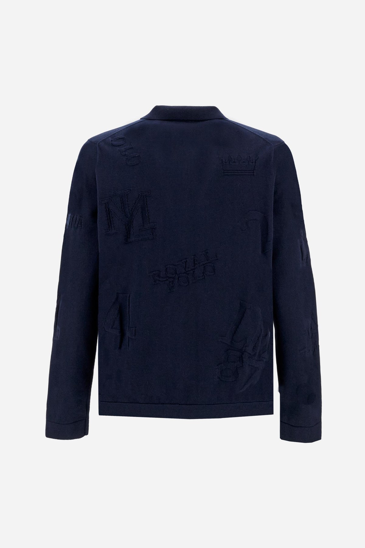 Men's jacquard cotton sweater with lettering - Erick
